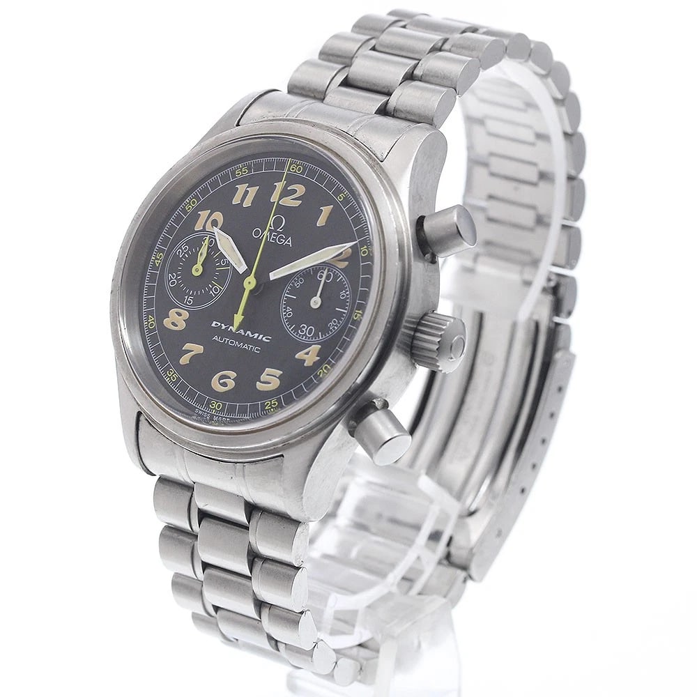 OMEGA DYNAMIC CHRONOGRAPH BLACK DIAL AUTOMATIC WATCH - 2