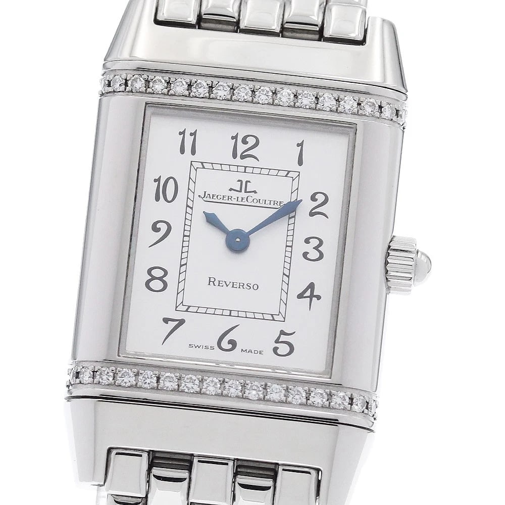 JAEGER-LECOULTRE REVERSO FLORAL QUARTZ WATCH: JAEGER-LECOULTRE Reverso Floral Quartz Watch Brand: JAEGER-LECOULTRE Type/Style: Wristwatch Material: Band Material Stainless Steel, Case Material Stainless Steel Color: Dial Color Silver Size: Case