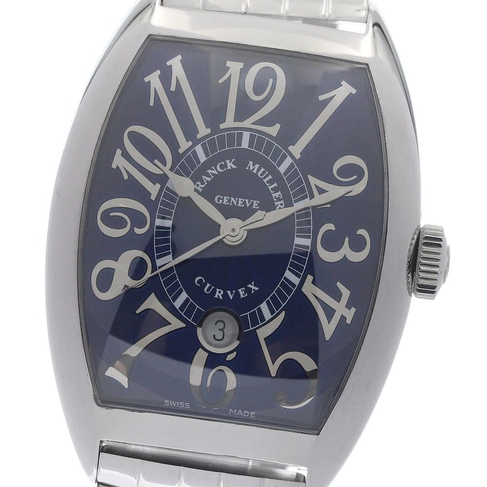 FRANCK MULLER CURVEX BLUE RELIEF AUTOMATIC WATCH: FRANCK MULLER Curvex Blue Relief Automatic Watch Brand: FRANCK MULLER Type/Style: Wristwatch Material: Band Material Stainless Steel, Case Material Stainless Steel Color: Dial Color blue Size: Case