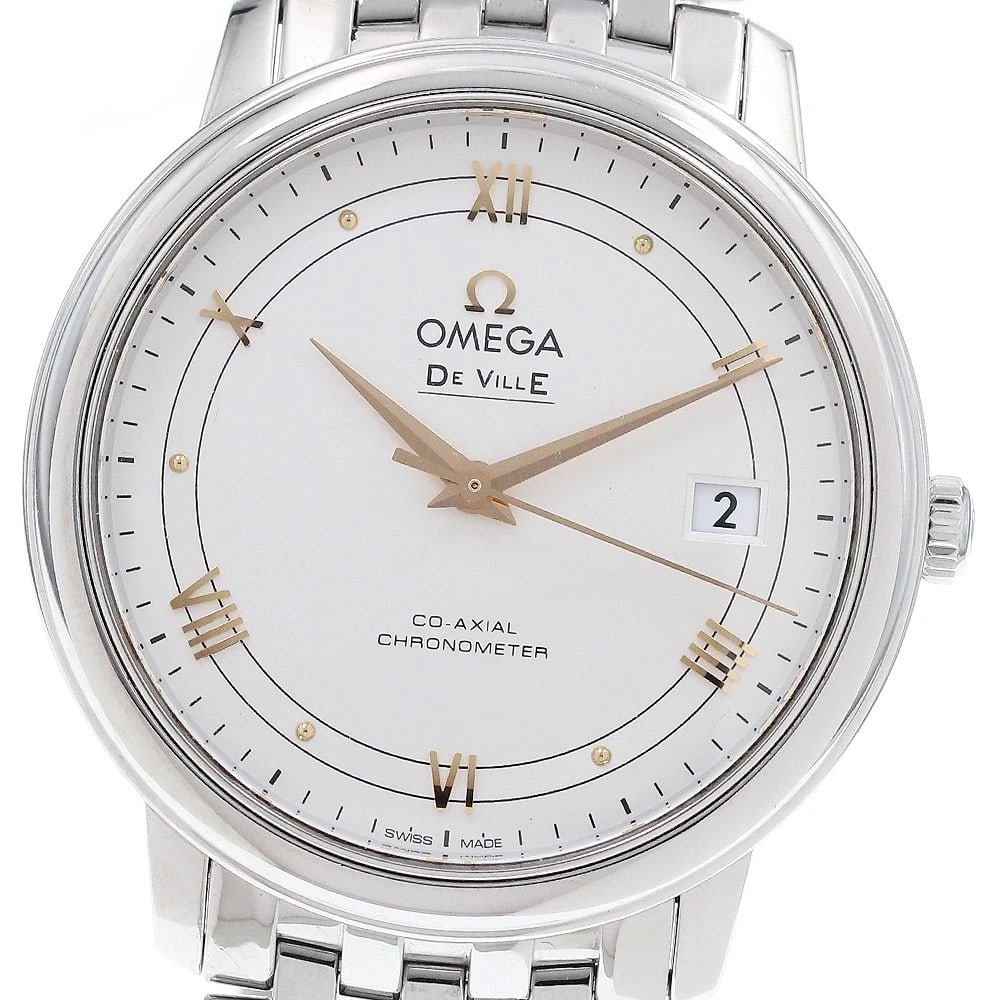 OMEGA DE VILLE PRESTIGE COAXIAL AUTOMATIC WATCH: OMEGA De Ville Prestige Coaxial Automatic Watch Brand: OMEGA Type/Style: Wristwatch Material: Band Material Stainless Steel, Case Material Stainless Steel Color: Dial Color Silver Size: Case Size Abou