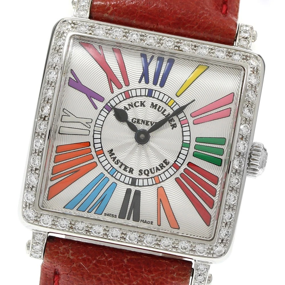 FRANCK MULLER MASTER SQUARE COLOR DREAM QUARTZ WATCH: FRANCK MULLER Master square color dream Quartz Watch Brand: FRANCK MULLER Type/Style: Wristwatch Material: Band Material leather, Case Material Stainless Steel Color: Dial Color Silver Size: Case