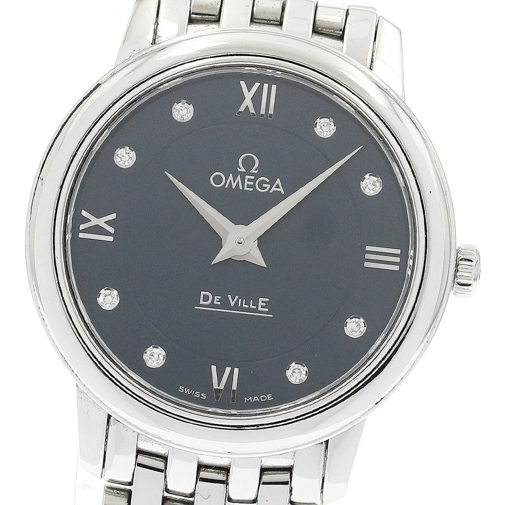 OMEGA DE VILLE PRESTIGE NAVY DIAL QUARTZ WATCH: OMEGA De Ville Prestige Navy Dial Quartz Watch Brand: OMEGA Type/Style: Wristwatch Material: Band Material Stainless Steel, Case Material Stainless Steel Color: Dial Color Navy Size: Case Size