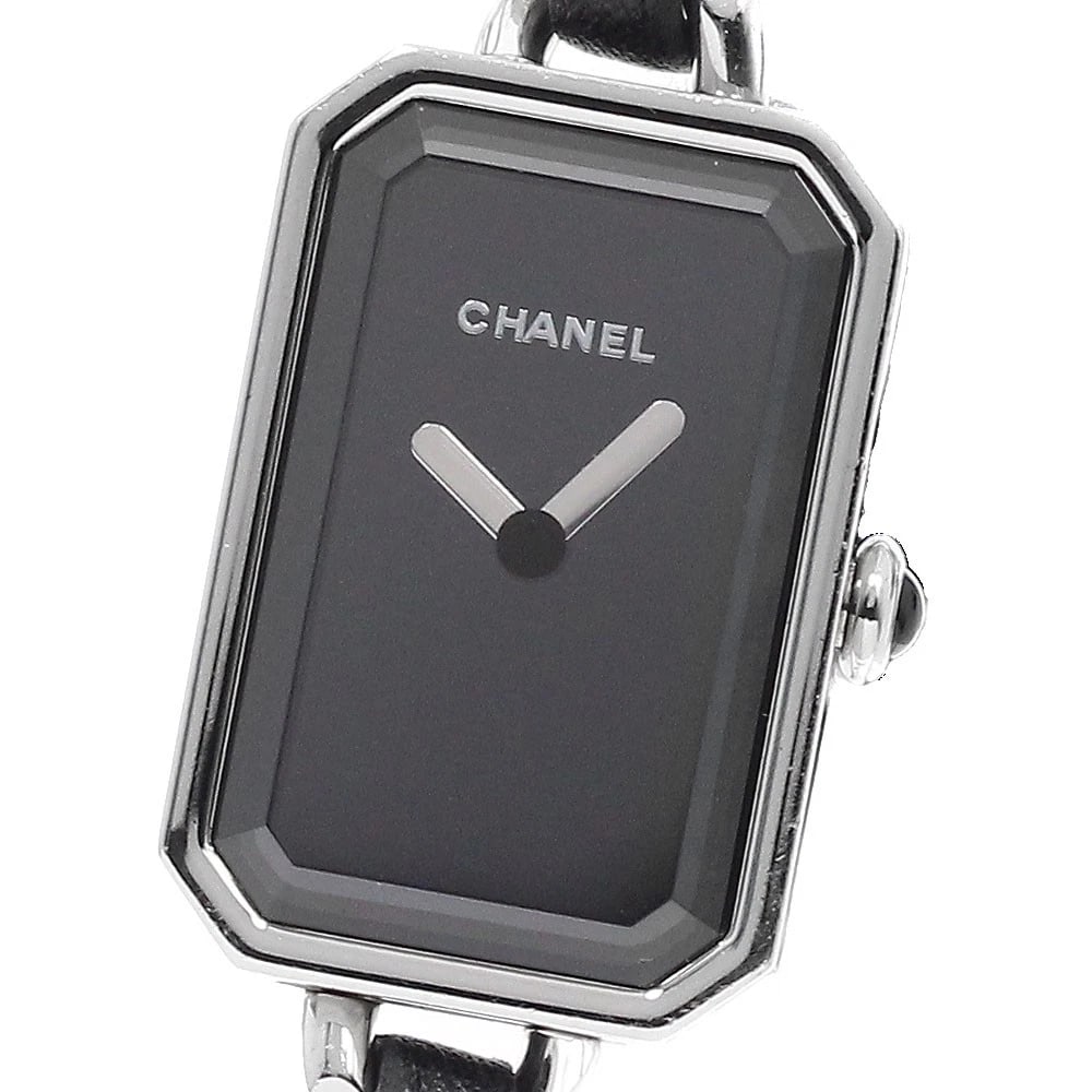 CHANEL PREMIERE ROCK BLACK DIAL QUARTZ WATCH: CHANEL Premiere Rock black Dial Quartz Watch Brand: CHANEL Type/Style: Wristwatch Material: Band Material Stainless Steel / Leather, Case Material Stainless Steel Color: Dial Color black Size: Case