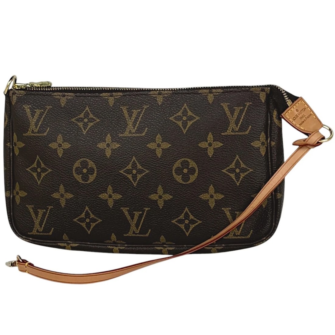 LOUIS VUITTON POCHETTE ACCESSOIRES HAND BAG: Louis Vuitton Pochette Accessoires Hand Bag Brand: Louis Vuitton Type/Style: Hand Bag Material: Monogram Color: Brown Size: Width 21cm(8.3inch) Height 12cm(4.7inch) Depth 4cm(1.6inch) Accessories: