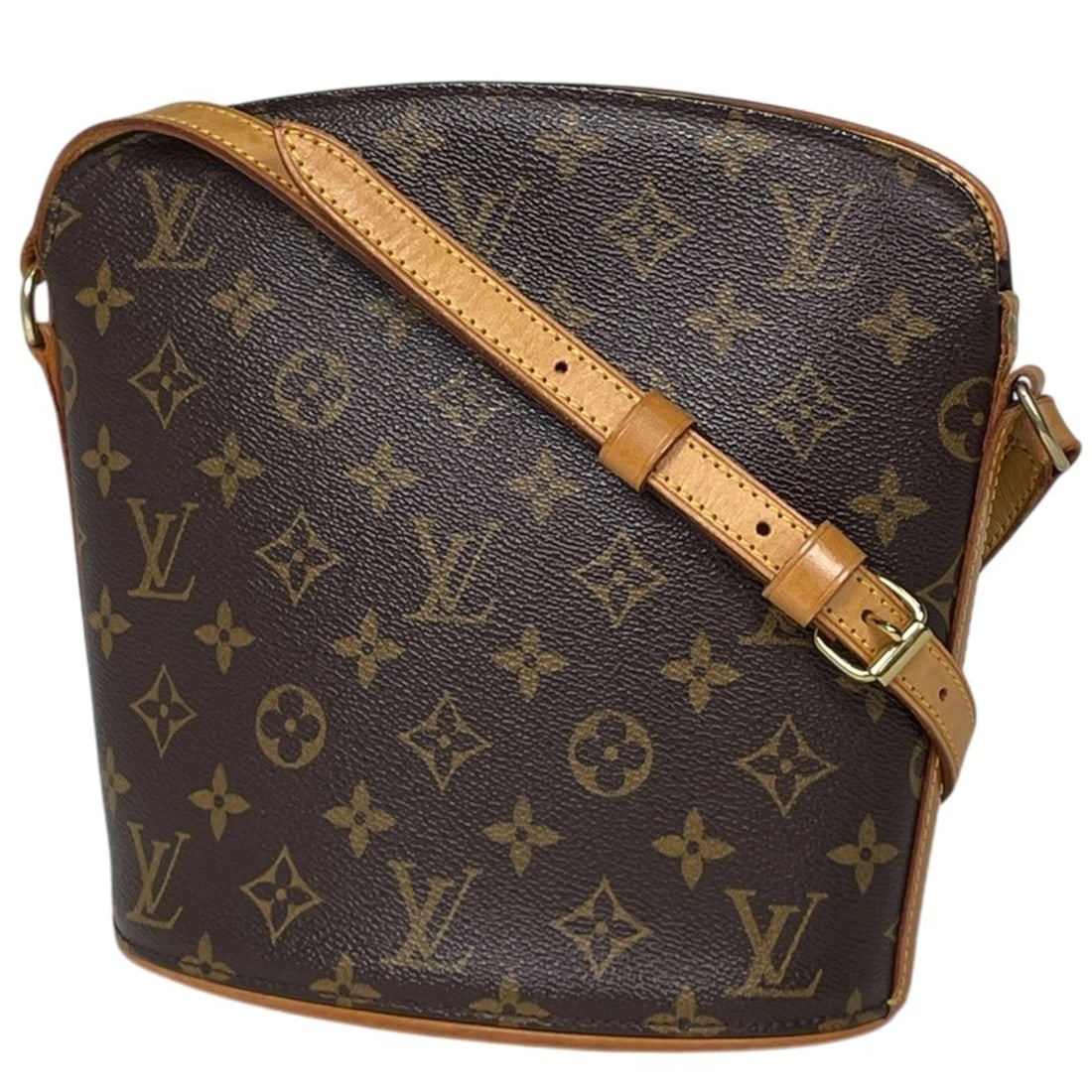 LOUIS VUITTON DROUOT SHOULDER BAG: Louis Vuitton Drouot Shoulder Bag Brand: Louis Vuitton Type/Style: Shoulder Bag Material: Monogram Color: Brown Size: Width 20cm(7.9inch) Height 22cm(Median:8.7inch) Depth 10cm(3.9inch) Accessories: