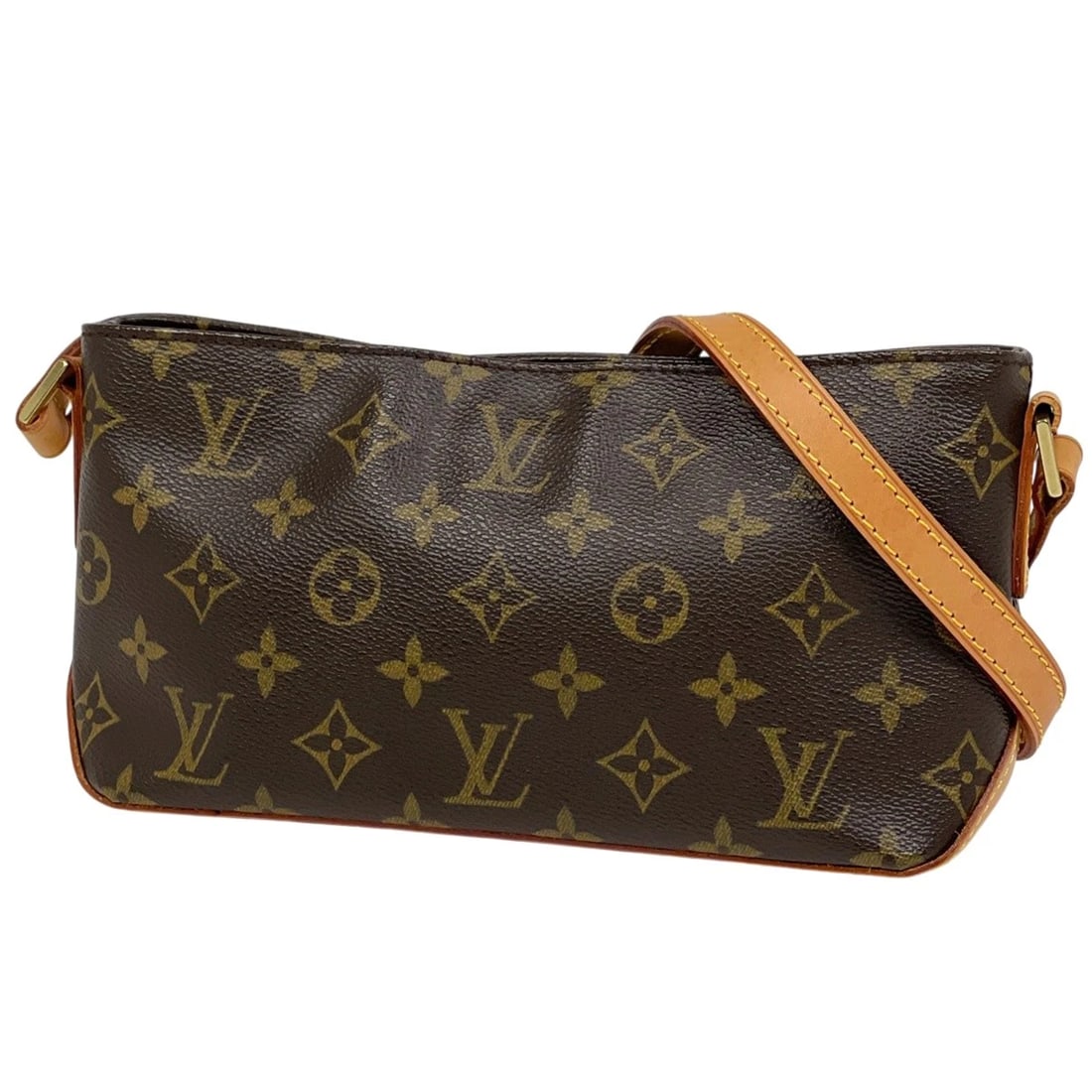 LOUIS VUITTON TROTTER POCHETTE SHOULDER BAG: Louis Vuitton Trotter Pochette Shoulder Bag Brand: Louis Vuitton Type/Style: Shoulder Bag Material: Monogram Color: Brown Size: Width 23cm(9.1inch) Height 12cm(4.7inch) Depth 7cm(2.8inch) Accessor