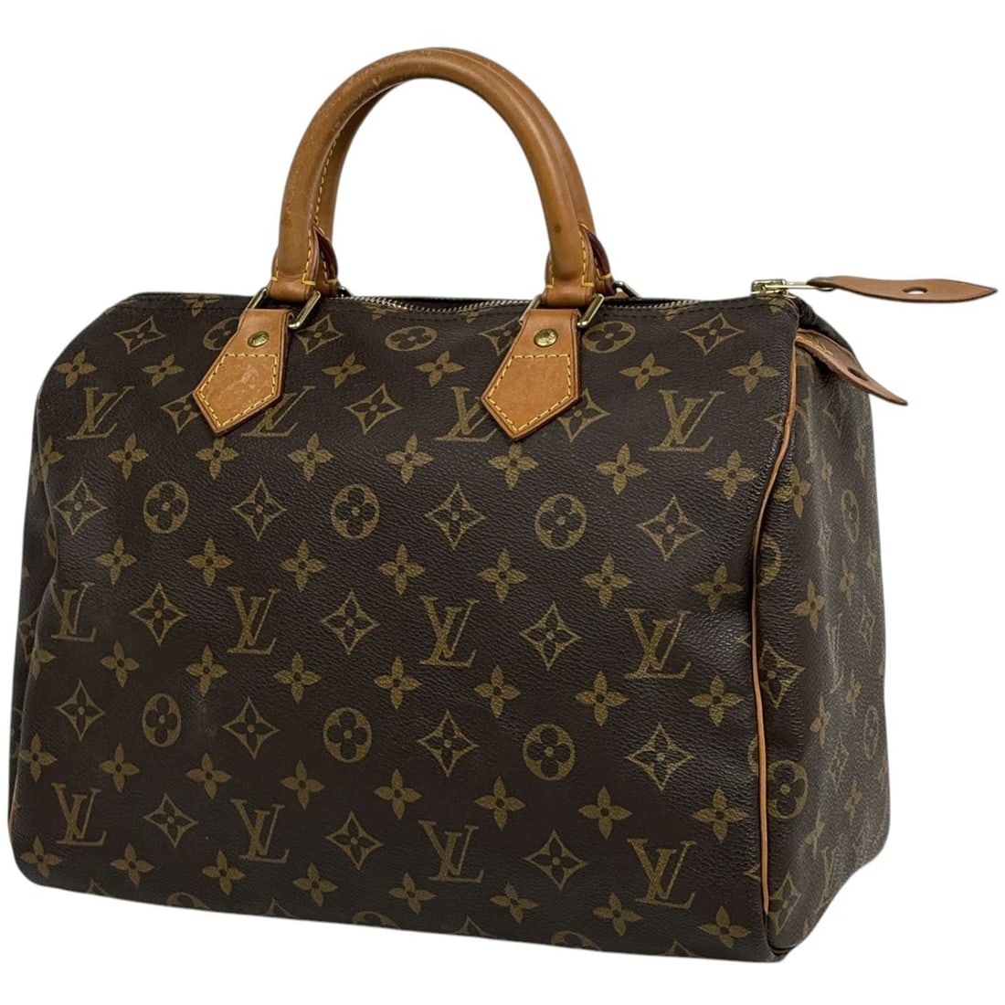 LOUIS VUITTON SPEEDY HAND BAG: Louis Vuitton Speedy Hand Bag Brand: Louis Vuitton Type/Style: Hand Bag Material: Monogram Color: Brown Size: Width 30cm(11.8inch) Height 21cm(8.3inch) Depth 17cm(6.7inch) Accessories: None