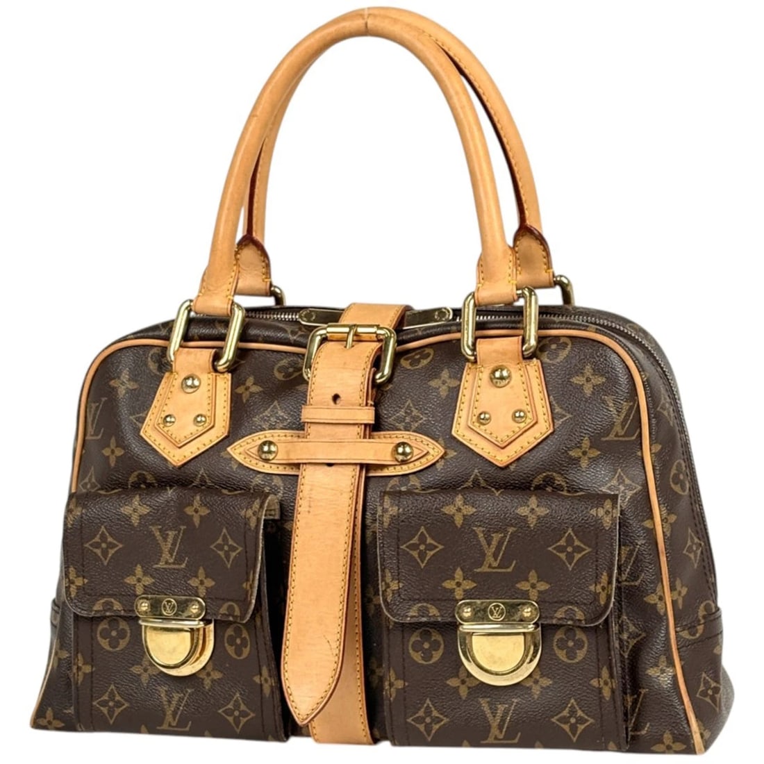 LOUIS VUITTON MANHATTAN GM HAND BAG: Louis Vuitton Manhattan GM Hand Bag Brand: Louis Vuitton Type/Style: Hand Bag Material: Monogram Color: Brown Size: Width 38cm(15inch) Height 26cm(Median:10.2inch) Depth 13cm(5.1inch) Accessories: