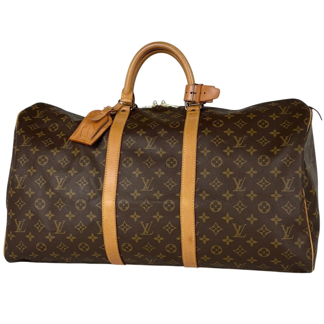 LOUIS VUITTON KEEPALL55 HAND BAG: Louis Vuitton keepall55 Hand Bag Brand: Louis Vuitton Type/Style: Hand Bag Material: Monogram Color: Brown Size: Width 55cm(21.7inch) Height 30cm(11.8inch) Depth 24cm(9.4inch) Accessories: None