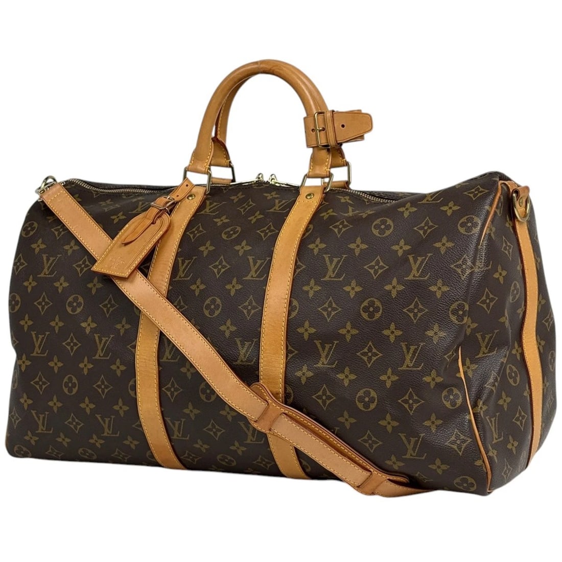 LOUIS VUITTON KEEPALL BANDOULIERE HAND BAG: Louis Vuitton keepall Bandouliere Hand Bag Brand: Louis Vuitton Type/Style: Hand Bag Material: Monogram Color: Brown Size: Width 51cm(20.1inch) Height 29cm(11.4inch) Depth 22cm(8.7inch) Accessorie