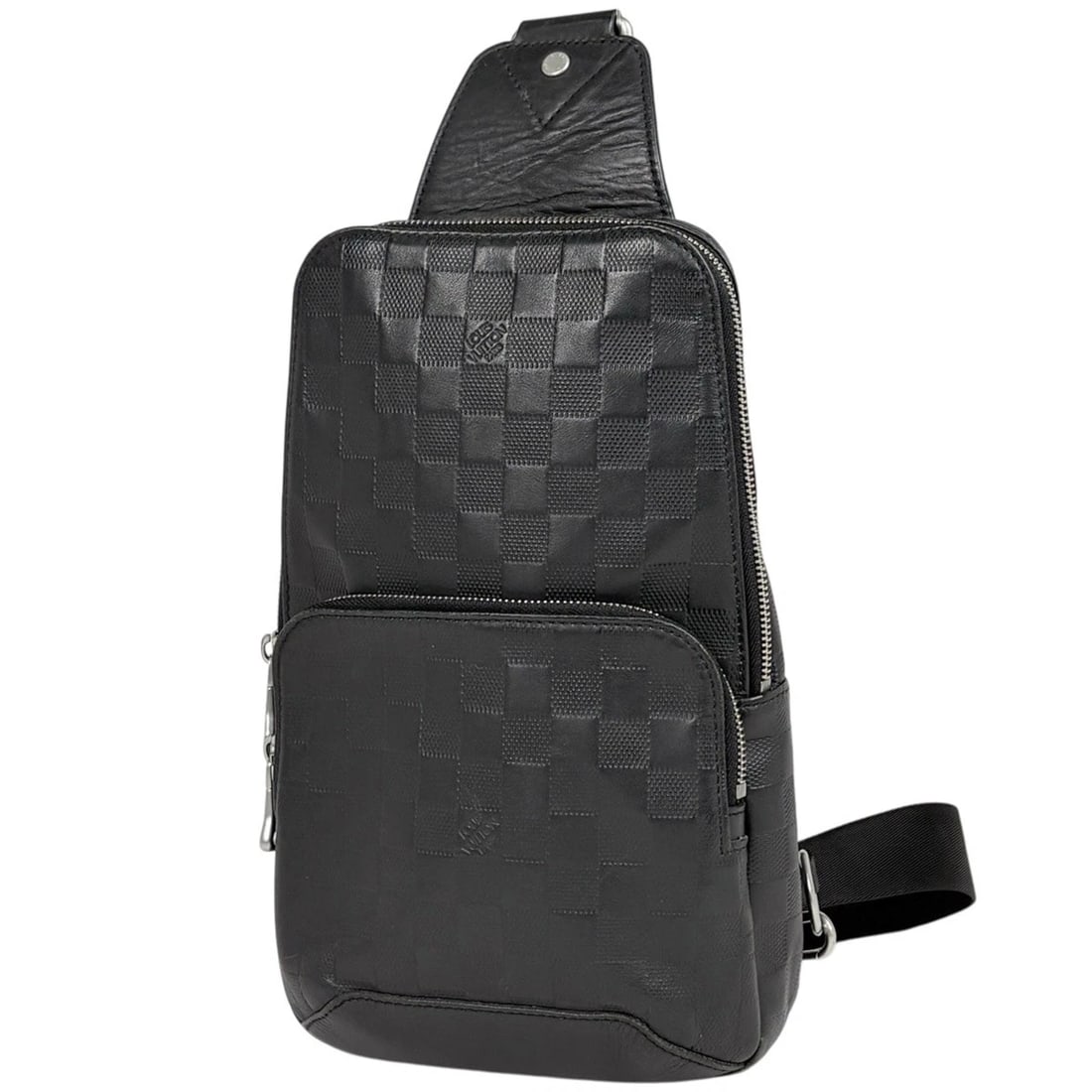 LOUIS VUITTON AVENUE SLING BAG BODY BAG: Louis Vuitton Avenue sling bag Body Bag Brand: Louis Vuitton Type/Style: Body Bag Material: Damier Anfini Color: Onyx (Black) Size: Width 18cm(7.1inch) Height 30.5cm(12inch) Depth 5cm(2inch) Acces