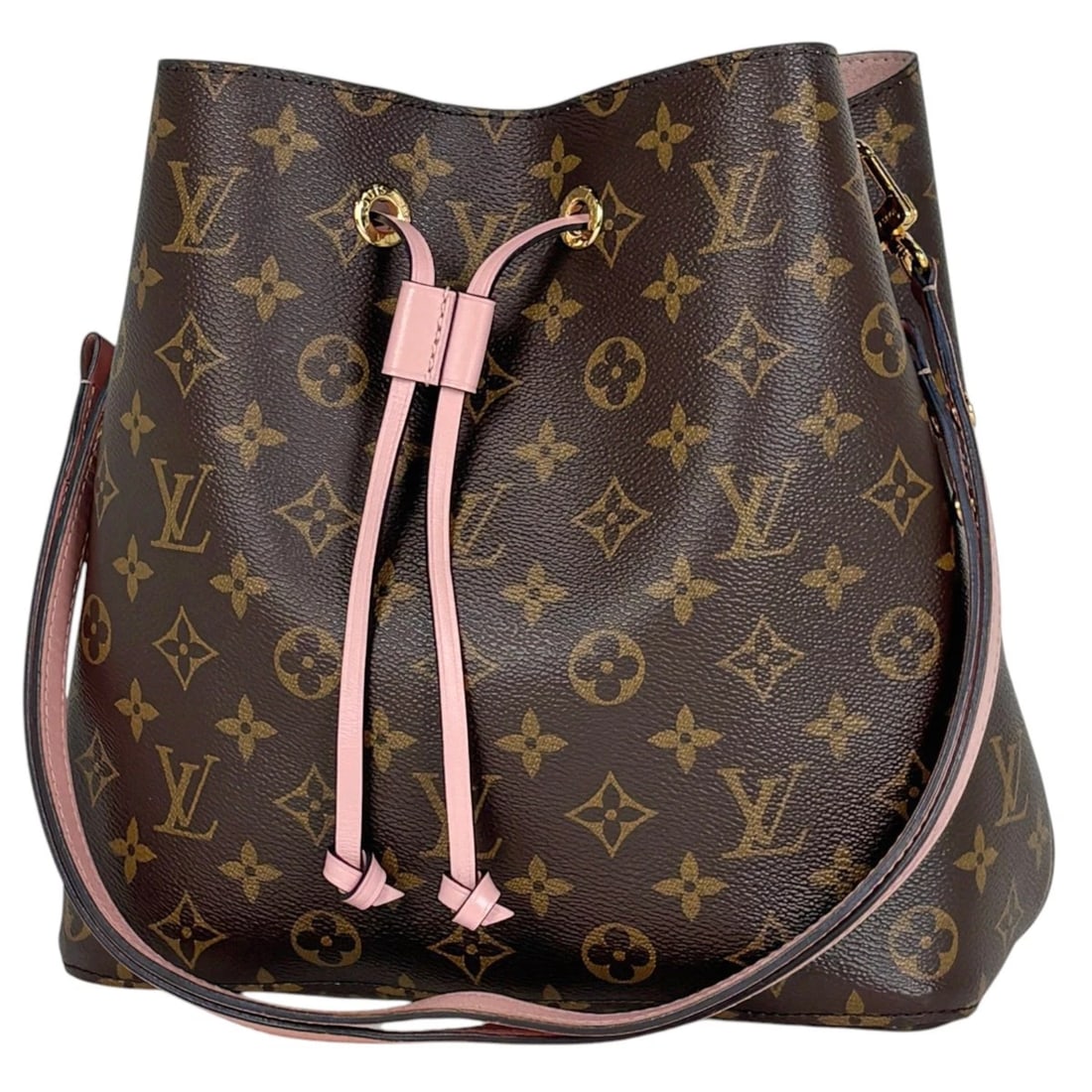 LOUIS VUITTON NEONOE SHOULDER BAG: Louis Vuitton Neonoe Shoulder Bag Brand: Louis Vuitton Type/Style: Shoulder Bag Material: Monogram Color: Rose Poodle (Pink) Brown Size: Width 26cm(10.2inch) Height 25.5cm(10inch) Depth 17cm(6.7inch) 