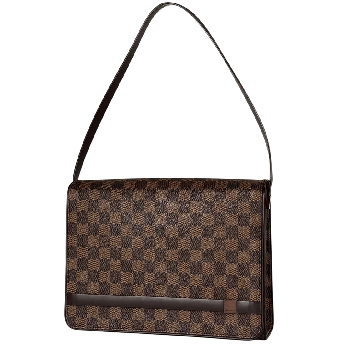 LOUIS VUITTON TRIBECA CARRE SHOULDER BAG: Louis Vuitton Tribeca Carre Shoulder Bag Brand: Louis Vuitton Type/Style: Shoulder Bag Material: Damier Color: Brown Size: Width 28.5cm(11.2inch) Height 22cm(8.7inch) Depth 8cm(3.1inch) Accessories: