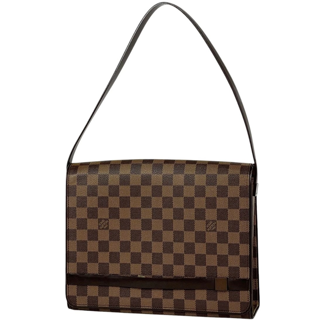 LOUIS VUITTON TRIBECA CARRE SHOULDER BAG: Louis Vuitton Tribeca Carre Shoulder Bag Brand: Louis Vuitton Type/Style: Shoulder Bag Material: Damier Color: Brown Size: Width 28.5cm(11.2inch) Height 22cm(8.7inch) Depth 8cm(3.1inch) Accessorie
