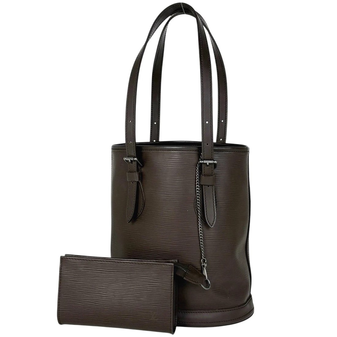 LOUIS VUITTON PETIT BUCKET TOTE BAG: Louis Vuitton Petit bucket Tote Bag Brand: Louis Vuitton Type/Style: Tote Bag Material: Epi Color: mocha Size: Width 23cm(9.1inch) Height 26cm(10.2inch) Depth 16cm(6.3inch) Accessories: None