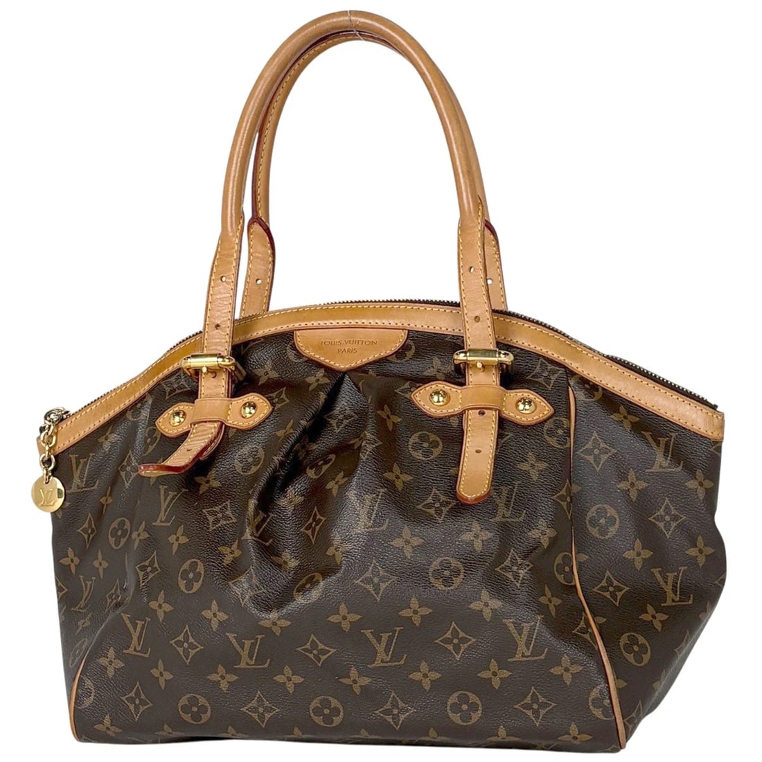 LOUIS VUITTON TIVOLI GM HAND BAG: Louis Vuitton Tivoli GM Hand Bag Brand: Louis Vuitton Type/Style: Hand Bag Material: Monogram Color: Brown Size: Width 32.5cm(12.8inch) Height 28cm(Median:11inch) Depth 19cm(7.5inch) Accessories: