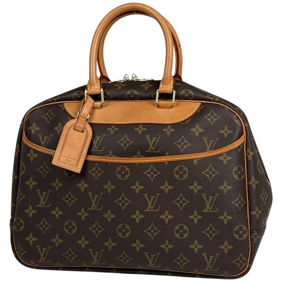 LOUIS VUITTON DEAUVILLE HANDBAG .: Louis Vuitton Deauville handbag . Brand: Louis Vuitton Type/Style: Hand Bag Material: Monogram Color: Brown Size: Width 33cm(13inch) Height 26cm(10.2inch) Depth 13cm(5.1inch) Accessories: None