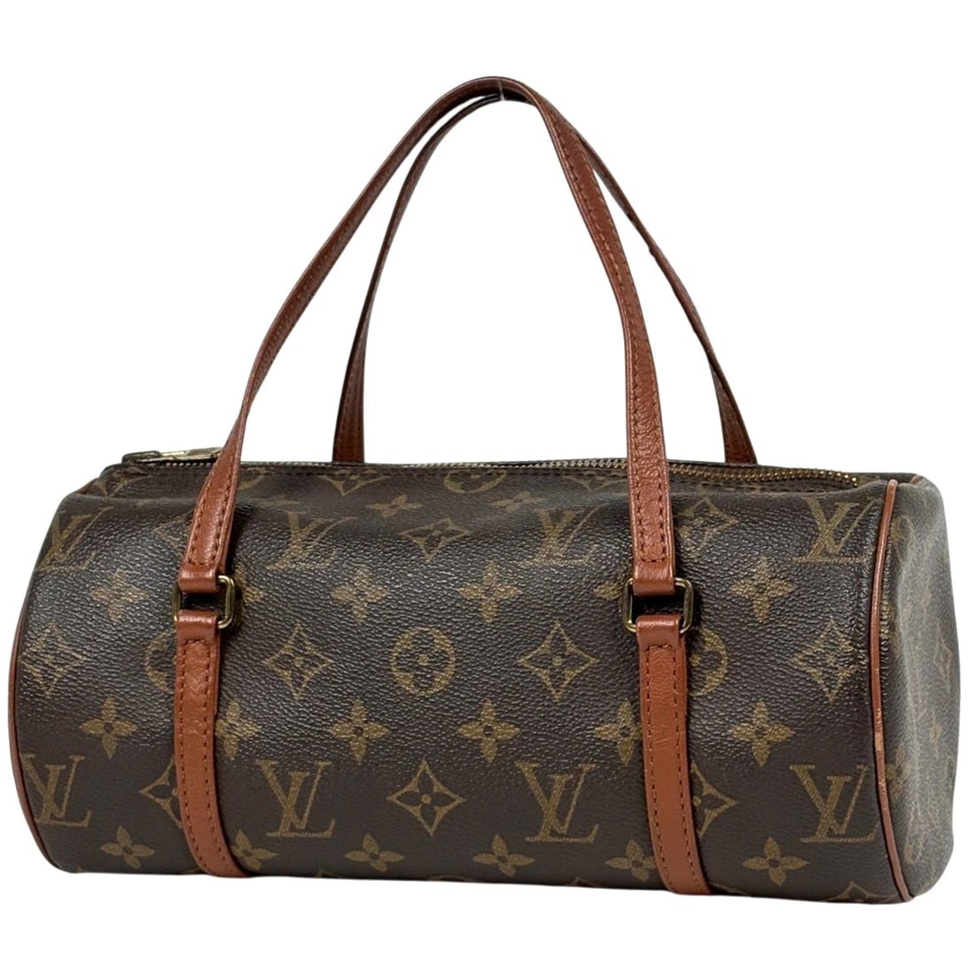 LOUIS VUITTON PAPILLON CYLINDRICAL OLD MODEL HAND BAG: Louis Vuitton Papillon Cylindrical old model Hand Bag Brand: Louis Vuitton Type/Style: Hand Bag Material: Monogram Color: Brown Size: Width 26cm(10.2inch) Height 13cm(5.1inch) Depth 13cm(5.1inch)