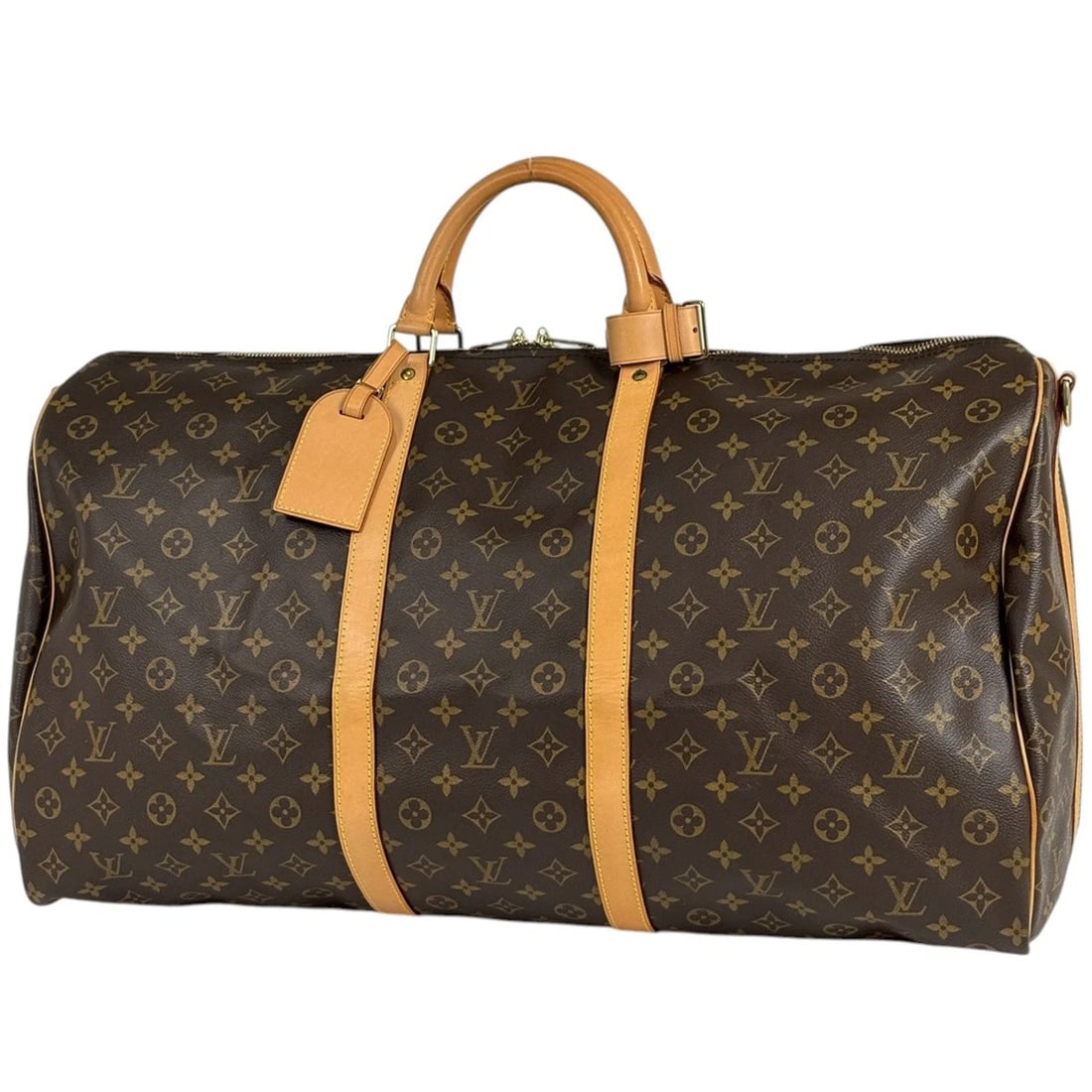 LOUIS VUITTON KEEPALL BANDOULIERE HAND BAG: Louis Vuitton keepall Bandouliere Hand Bag Brand: Louis Vuitton Type/Style: Hand Bag Material: Monogram Color: Brown Size: Width 60cm(23.6inch) Height 33cm(13inch) Depth 25cm(9.8inch) Accessories: