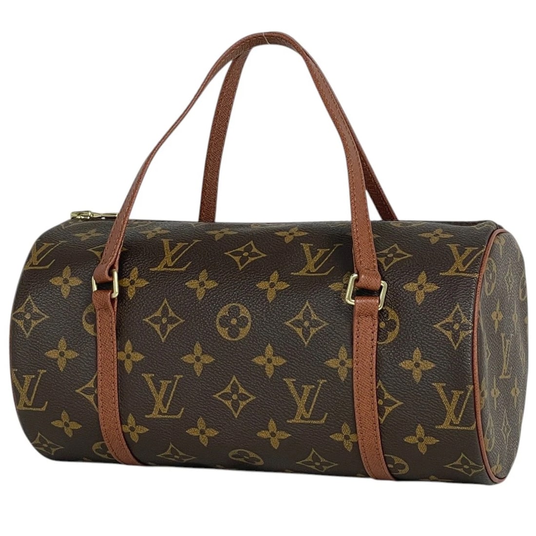 LOUIS VUITTON PAPILLON CYLINDRICAL OLD MODEL HAND BAG: Louis Vuitton Papillon Cylindrical old model Hand Bag Brand: Louis Vuitton Type/Style: Hand Bag Material: Monogram Color: Brown Size: Width 26cm(10.2inch) Height 13cm(5.1inch) Depth 13cm(5.1inch)