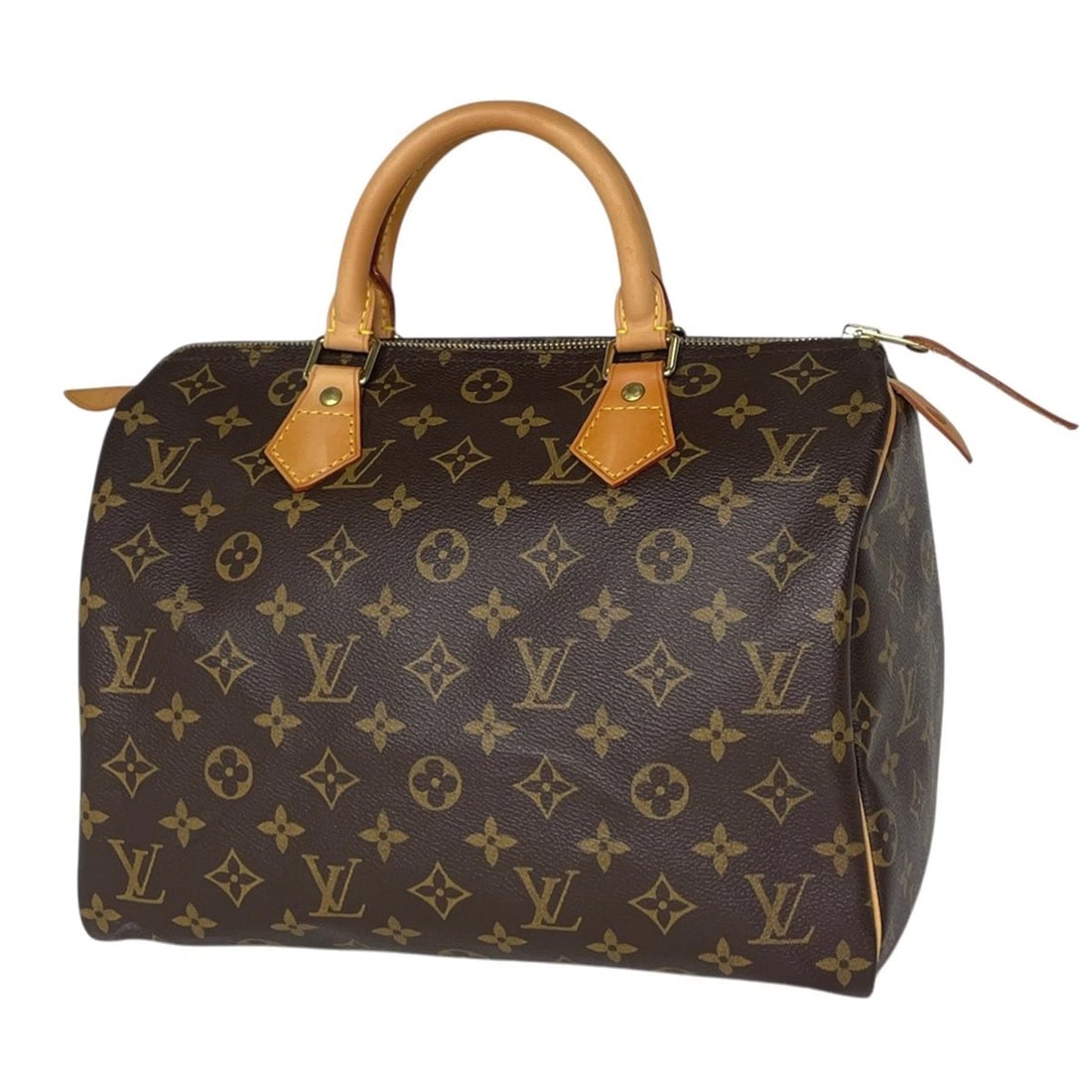 LOUIS VUITTON SPEEDY HAND BAG: Louis Vuitton Speedy Hand Bag Brand: Louis Vuitton Type/Style: Hand Bag Material: Monogram Color: Brown Size: Width 30cm(11.8inch) Height 21cm(8.3inch) Depth 17cm(6.7inch) Accessories: None