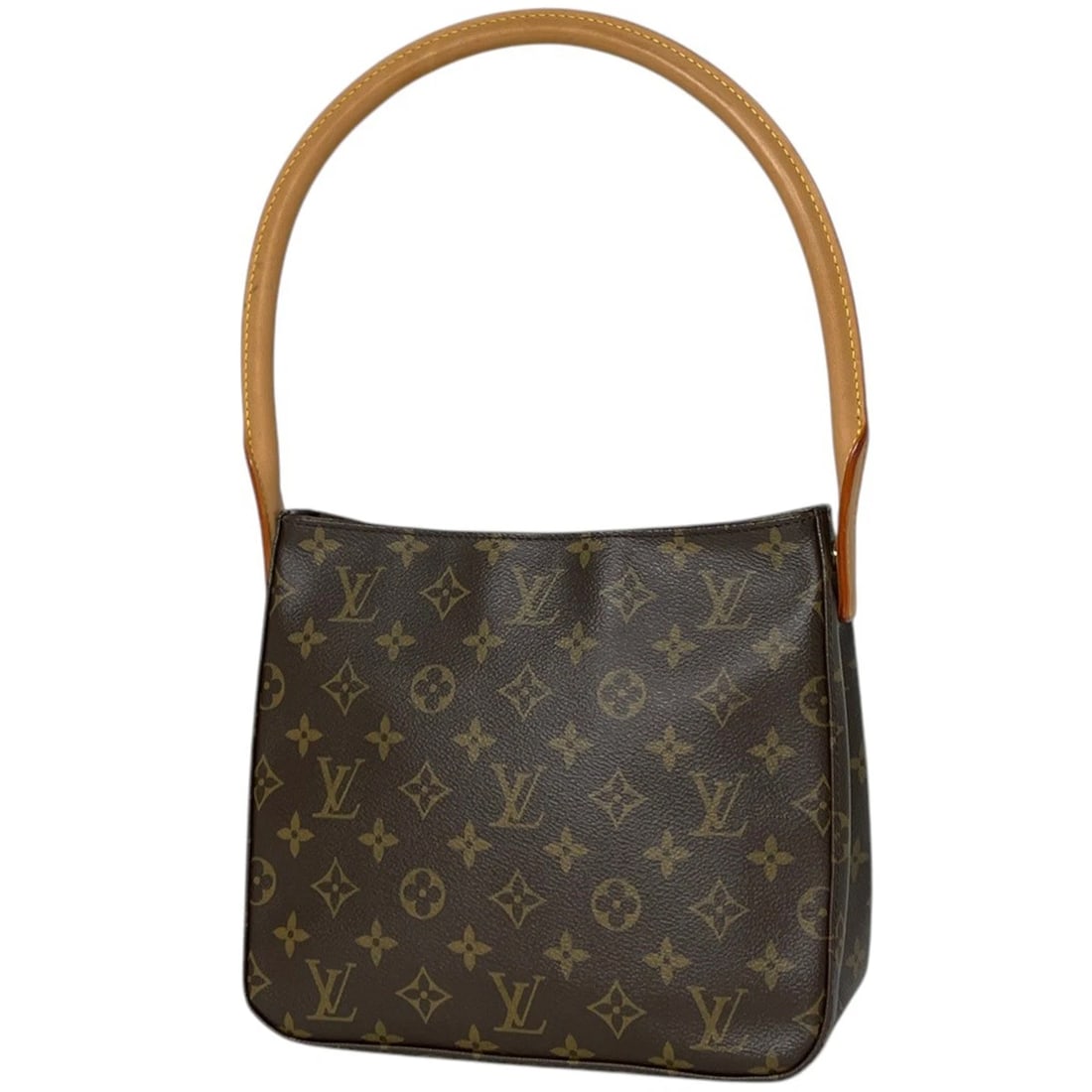 LOUIS VUITTON LOOPING MM SHOULDER BAG: Louis Vuitton Looping MM Shoulder Bag Brand: Louis Vuitton Type/Style: Shoulder Bag Material: Monogram Color: Brown Size: Width 24cm(9.4inch) Height 21cm(8.3inch) Depth 10.5cm(4.1inch) Accessories: