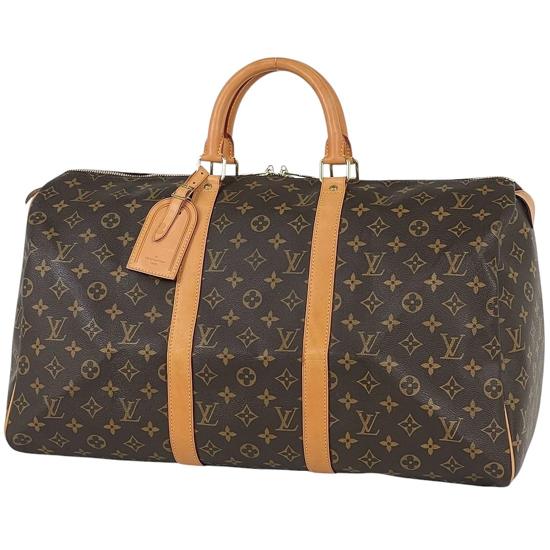 LOUIS VUITTON KEEPALL HAND BAG: Louis Vuitton keepall Hand Bag Brand: Louis Vuitton Type/Style: Hand Bag Material: Monogram Color: Brown Size: Width 50cm(19.7inch) Height 28cm(11inch) Depth 22cm(8.7inch) Accessories: None