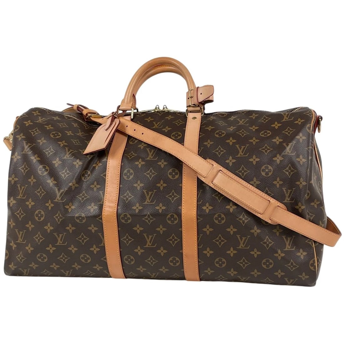 LOUIS VUITTON KEEPALL BANDOULIERE 2WAY HAND BAG: Louis Vuitton keepall Bandouliere 2WAY Hand Bag Brand: Louis Vuitton Type/Style: Hand Bag Material: Monogram Color: Brown Size: Width 55cm(21.7inch) Height 30cm(11.8inch) Depth 24cm(9.4inch) Acces