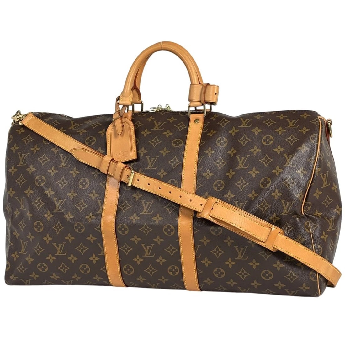 LOUIS VUITTON KEEPALL BANDOULIERE HAND BAG: Louis Vuitton keepall Bandouliere Hand Bag Brand: Louis Vuitton Type/Style: Hand Bag Material: Monogram Color: Brown Size: Width 55cm(21.7inch) Height 30cm(11.8inch) Depth 24cm(9.4inch) Accessorie