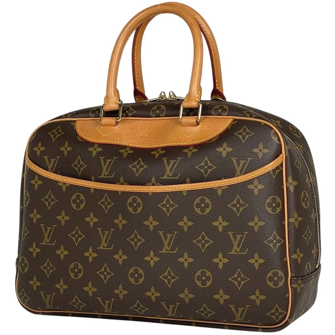 LOUIS VUITTON DEAUVILLE HAND BAG: Louis Vuitton Deauville Hand Bag Brand: Louis Vuitton Type/Style: Hand Bag Material: Monogram Color: Brown Size: Width 33cm(13inch) Height 26cm(10.2inch) Depth 14cm(5.5inch) Accessories: None