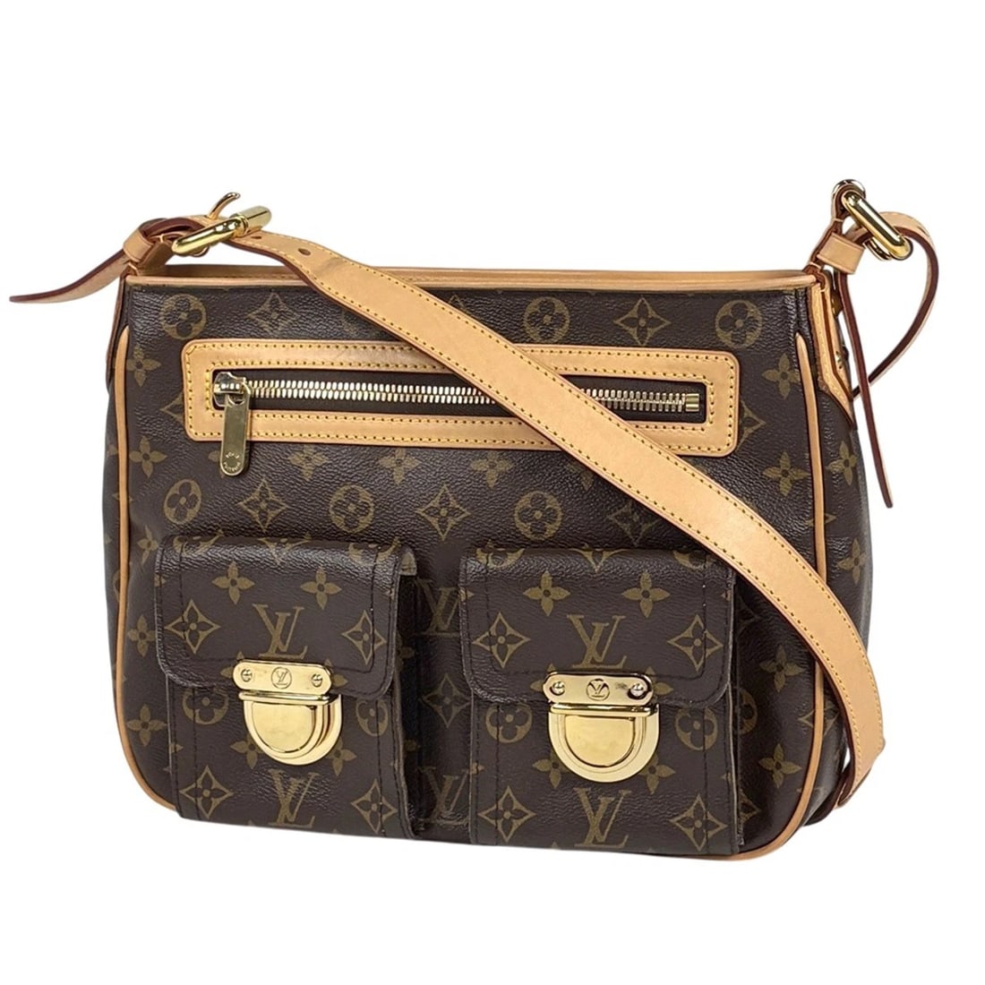 LOUIS VUITTON HUDSON GM SHOULDER BAG: Louis Vuitton Hudson GM Shoulder Bag Brand: Louis Vuitton Type/Style: Shoulder Bag Material: Monogram Color: Brown Size: Width 28cm(11inch) Height 24cm(9.4inch) Depth 9cm(3.5inch) Accessories: Non
