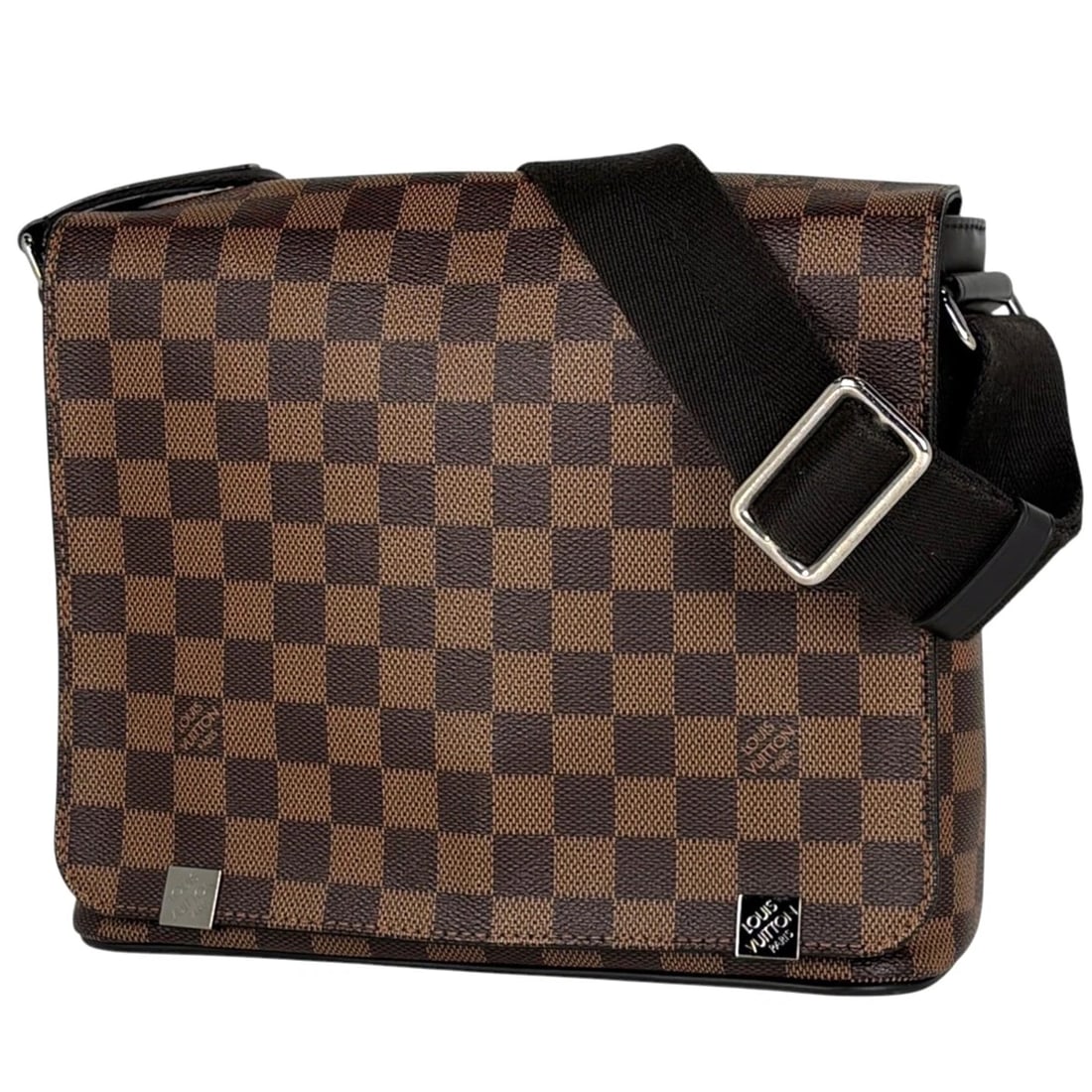 LOUIS VUITTON DAMIER DISTRICT PM NM SHOULDER BAG: Louis Vuitton Damier District PM NM Shoulder Bag Brand: Louis Vuitton Type/Style: Shoulder Bag Material: Damier Color: Brown Size: Width 25cm(9.8inch) Height 22cm(8.7inch) Depth 7cm(2.8inch) Acces