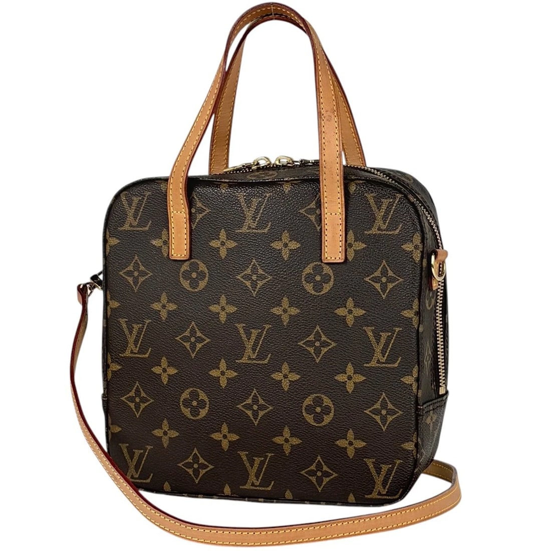 LOUIS VUITTON SPONTINI HAND BAG: Louis Vuitton Spontini Hand Bag Brand: Louis Vuitton Type/Style: Hand Bag Material: Monogram Color: Brown Size: Width 20cm(7.9inch) Height 20cm(7.9inch) Depth 8cm(3.1inch) Accessories: None