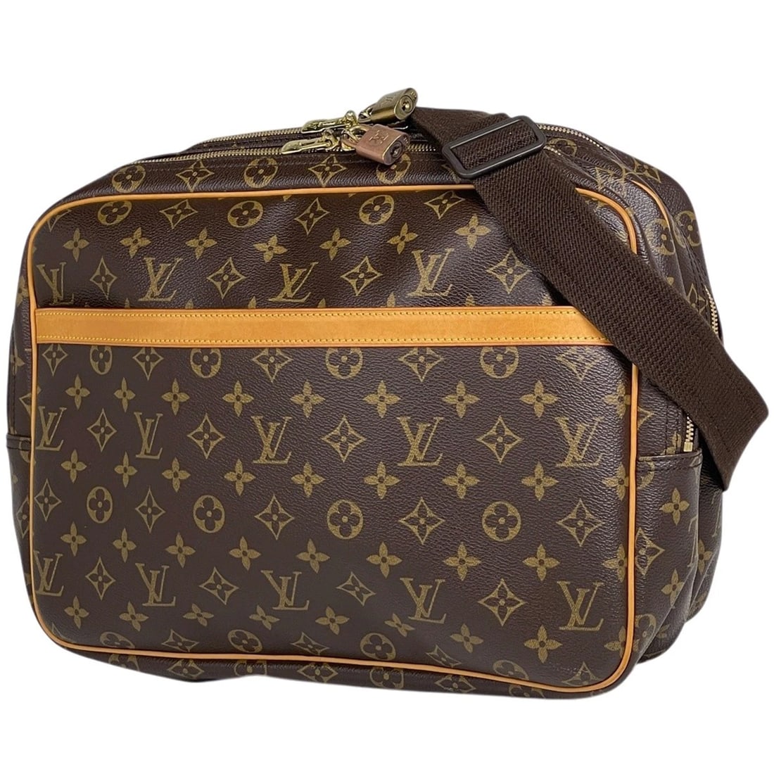 LOUIS VUITTON REPORTER GM DIAGONALLY HUNG SHOULDER BAG: Louis Vuitton Reporter GM Diagonally hung Shoulder Bag Brand: Louis Vuitton Type/Style: Shoulder Bag Material: Monogram Color: Brown Size: Width 37cm(14.6inch) Height 26cm(10.2inch) Depth