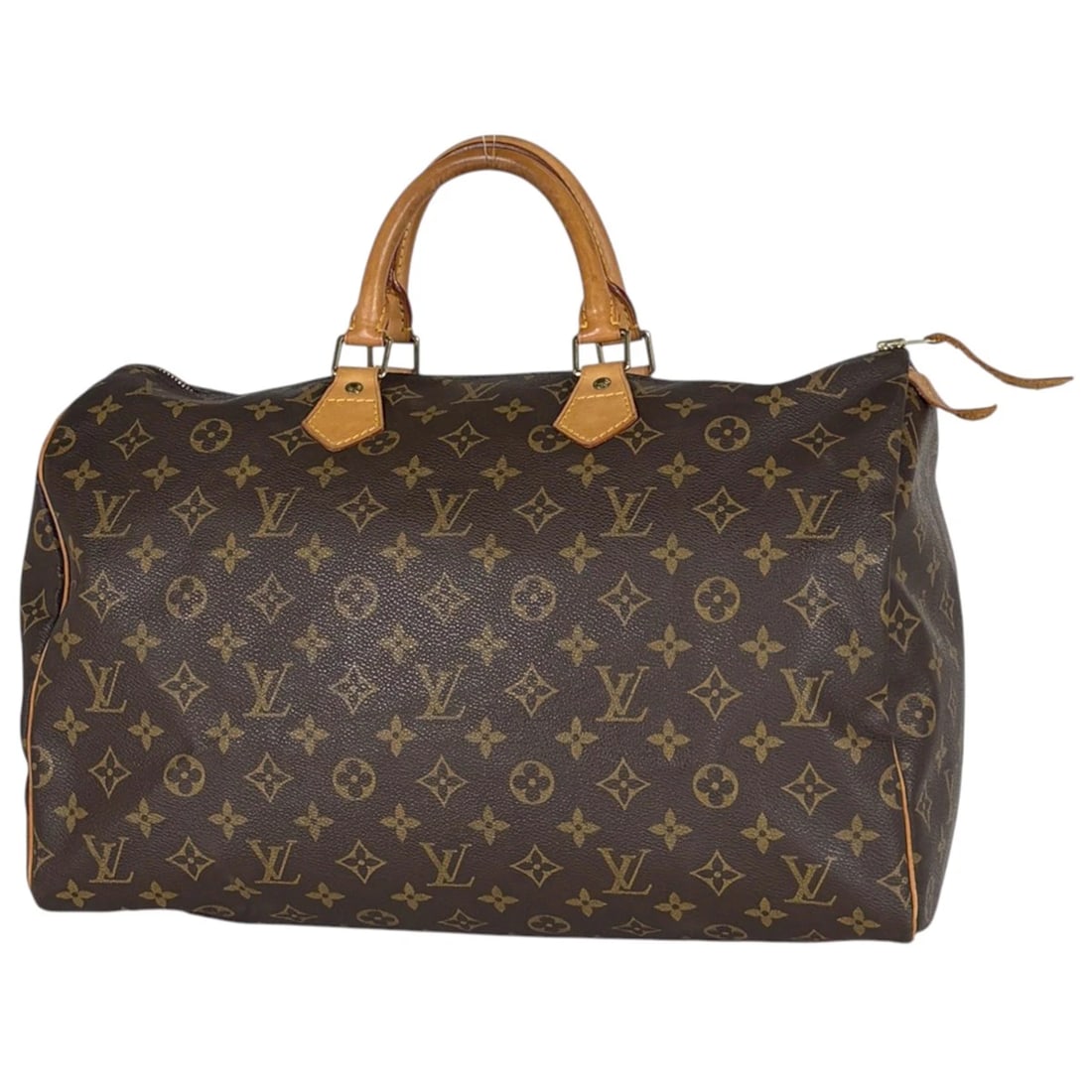 LOUIS VUITTON SPEEDY HAND BAG: Louis Vuitton Speedy Hand Bag Brand: Louis Vuitton Type/Style: Hand Bag Material: Monogram Color: Brown Size: Width 40cm(15.7inch) Height 25cm(9.8inch) Depth 19cm(7.5inch) Accessories: None