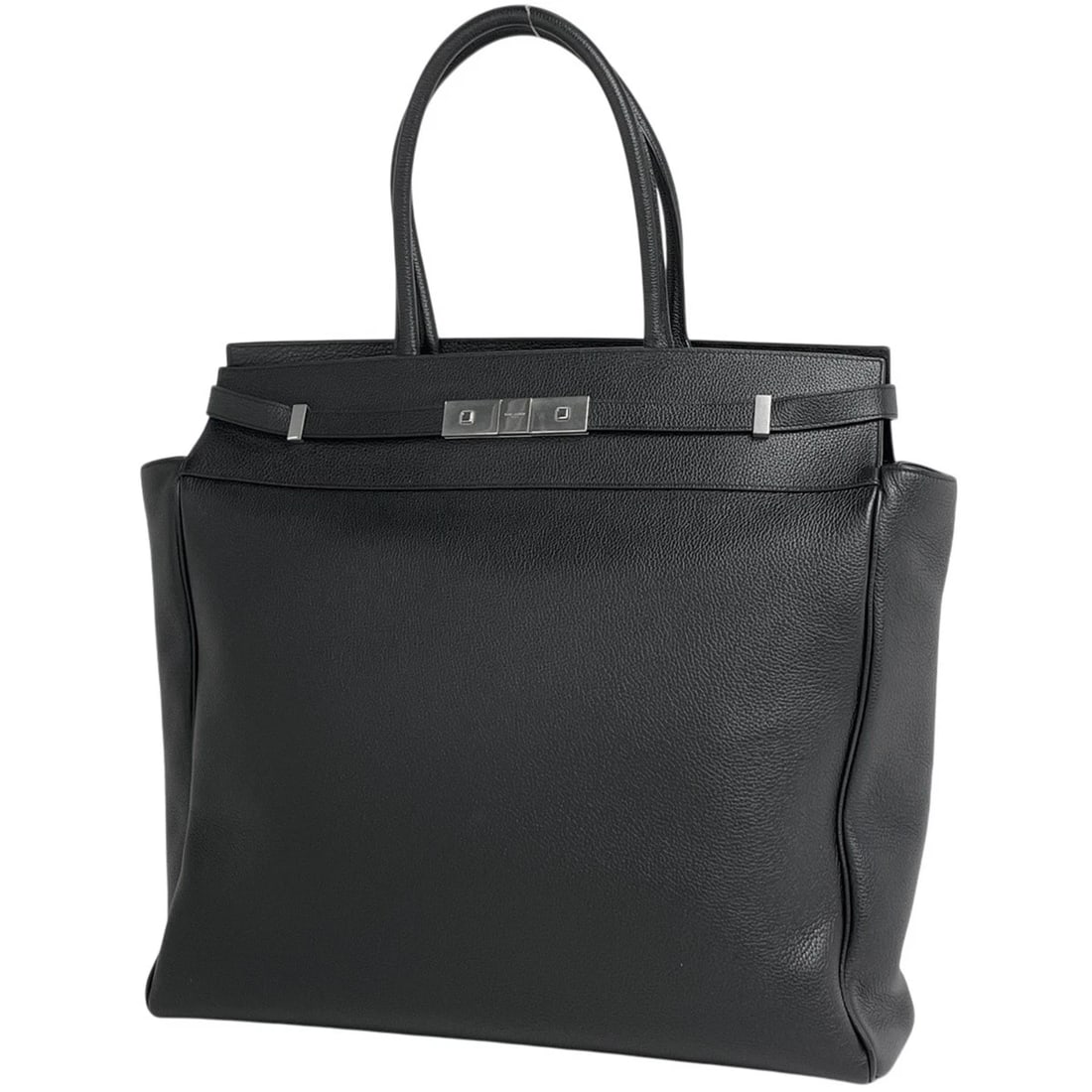SAINT LAURENT MANHATTAN TOTE BAG: SAINT LAURENT Manhattan Tote Bag Brand: SAINT LAURENT Type/Style: Tote Bag Material: leather Color: Black Size: Width 42cm(16.5inch) Height 40.5cm(Median:15.9inch) Depth 15cm(5.9inch) Accessories: