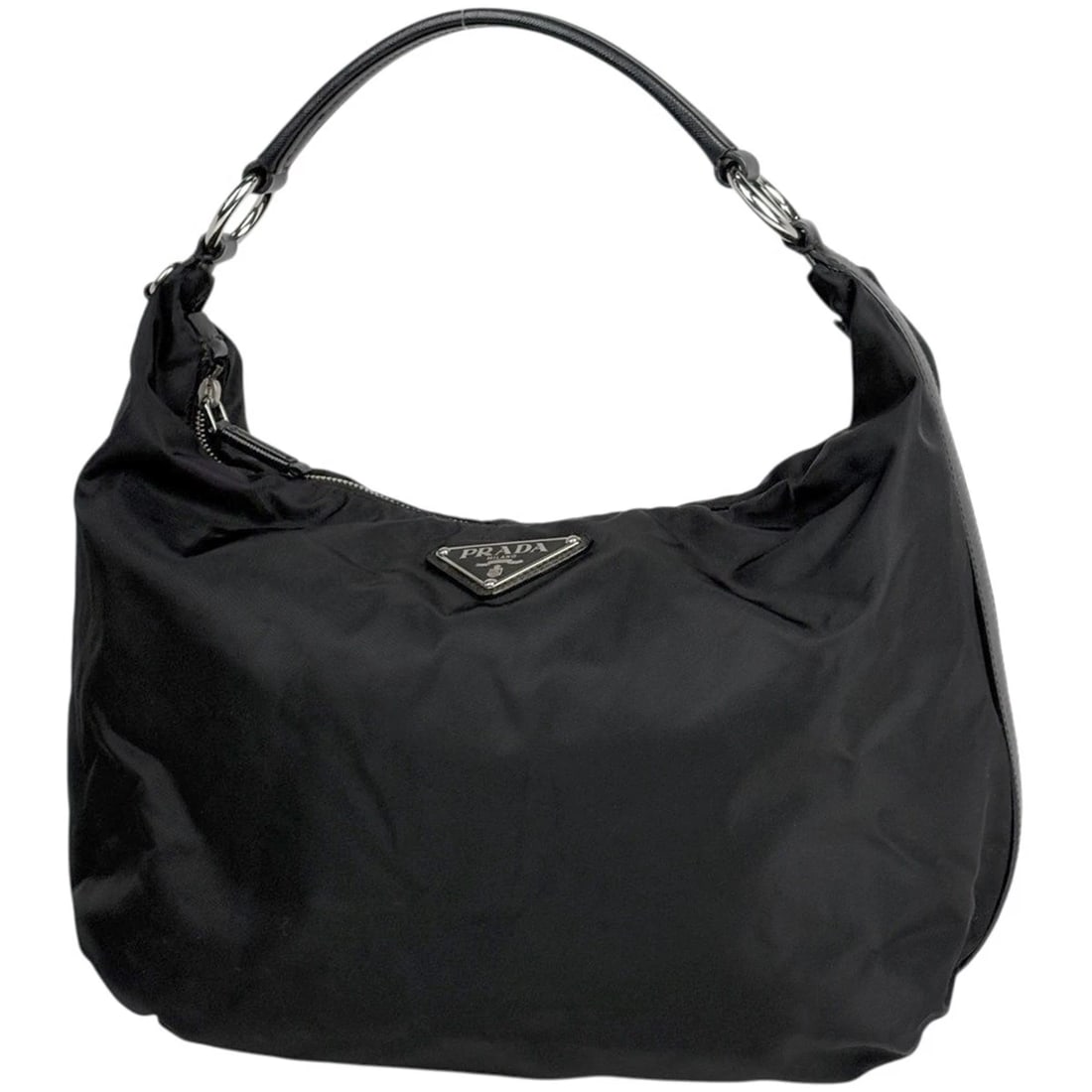 PRADA WITH LOGO SHOULDER BAG: PRADA with logo Shoulder Bag Brand: PRADA Type/Style: Shoulder Bag Material: Test nylon ?leather Color: Nero (Black) Size: Width 43cm(Maximum value:16.9inch) Height 33cm(Median:13inch) Depth