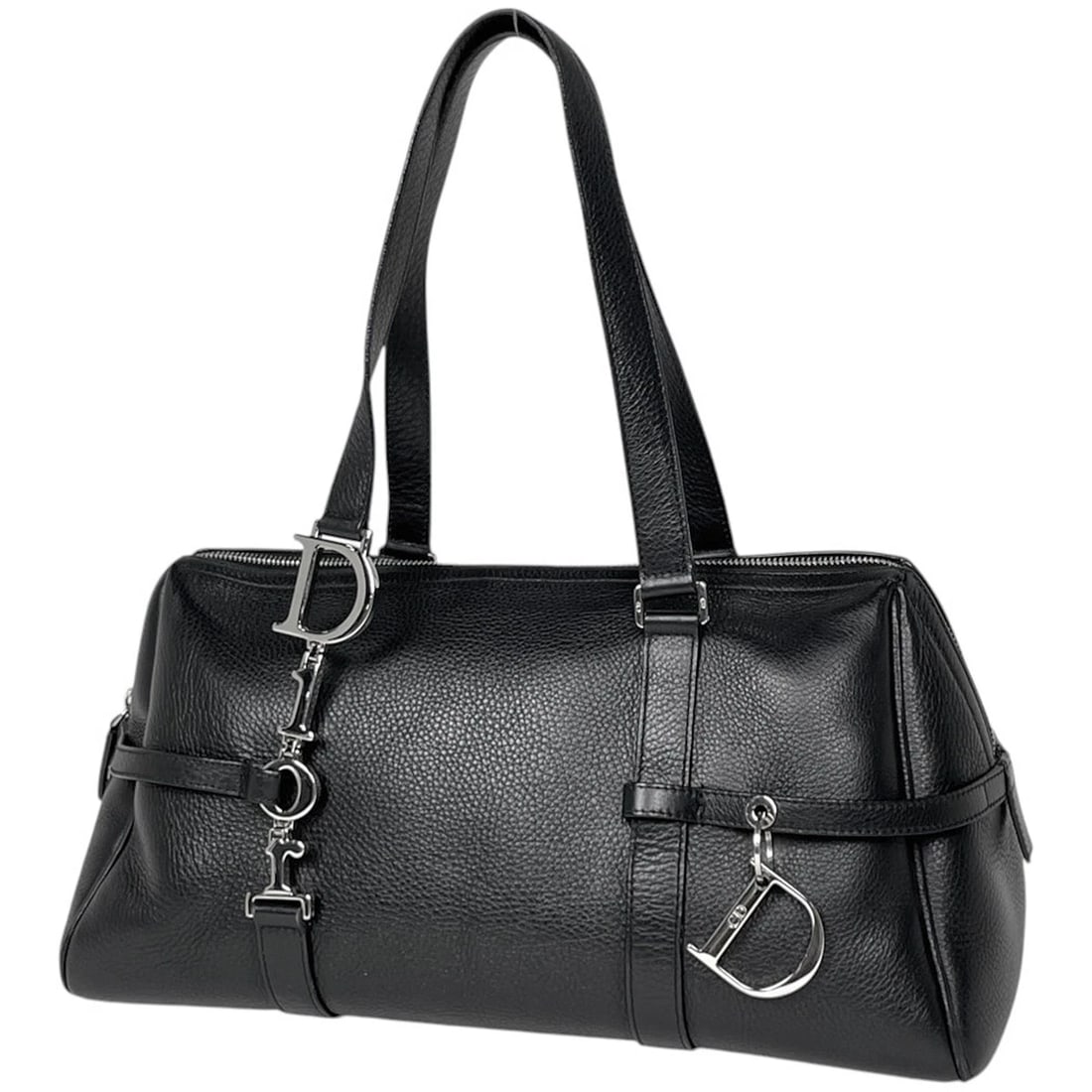 CHRISTIAN DIOR HAND BAG: Christian Dior Hand Bag Brand: Christian Dior Type/Style: Hand Bag Material: leather Color: Black Size: Width 35cm(13.8inch) Height 19cm(7.5inch) Depth 15cm(5.9inch) Accessories: None Acce