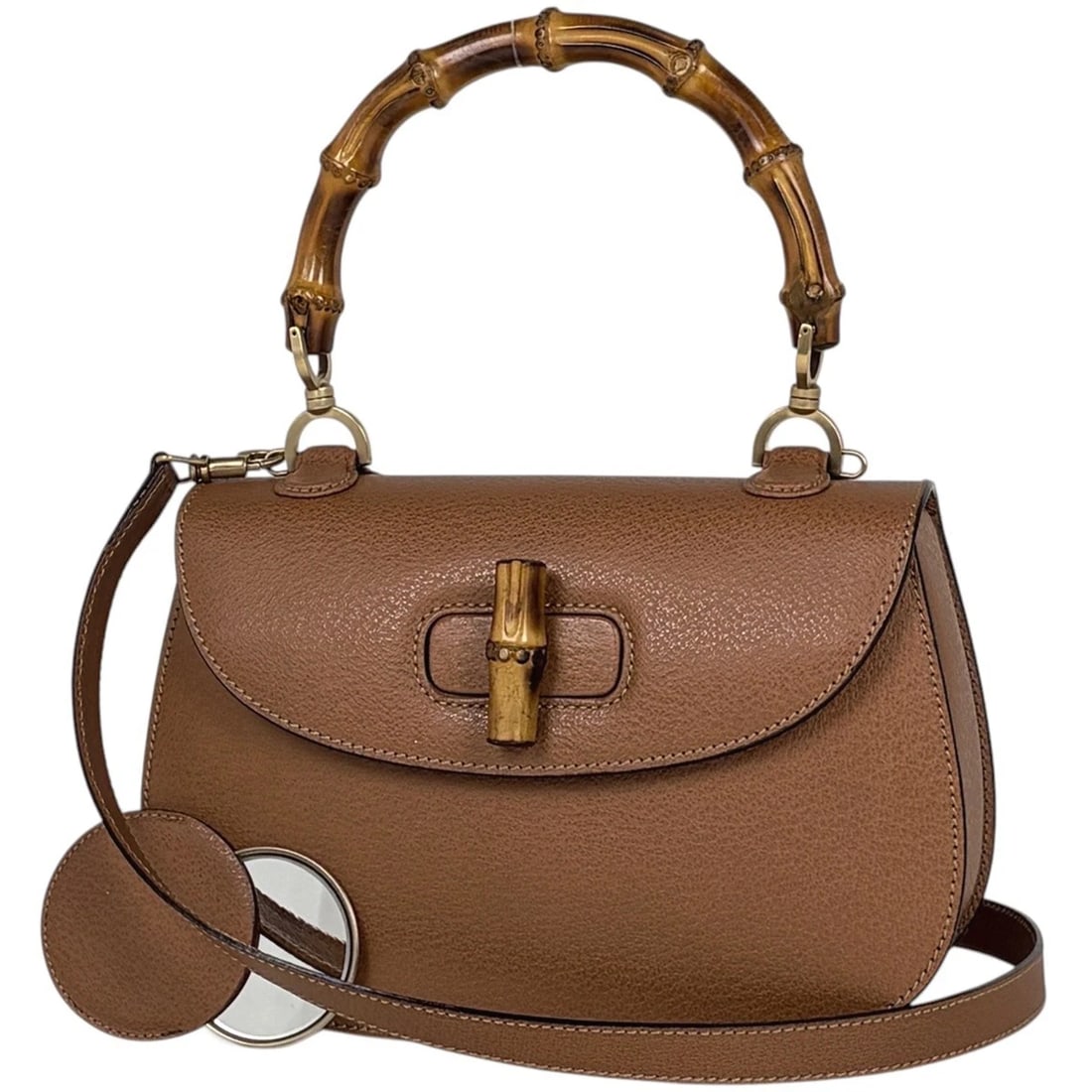 GUCCI HAND BAG BAMBOO: Gucci Hand Bag Bamboo Brand: GUCCI Type/Style: Hand Bag Material: leather Color: Brown Size: Width 26.5cm(Maximum value:10.4inch) Height 16cm(6.3inch) Depth 8cm(3.1inch) Accessories: None Accessories