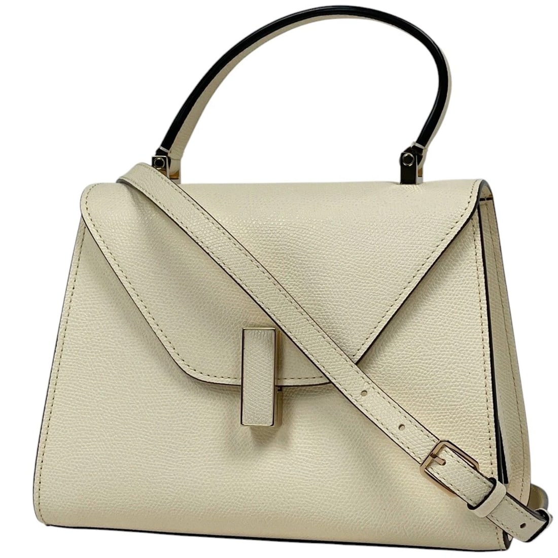 VALEXTRA HAND BAG 2WAY: Valextra Hand Bag 2WAY Brand: Valextra Type/Style: Hand Bag Material: leather Color: Ivory-color Size: Width 22cm(8.7inch) Height 16cm(6.3inch) Depth 11cm(4.3inch) Accessories: None Accessories