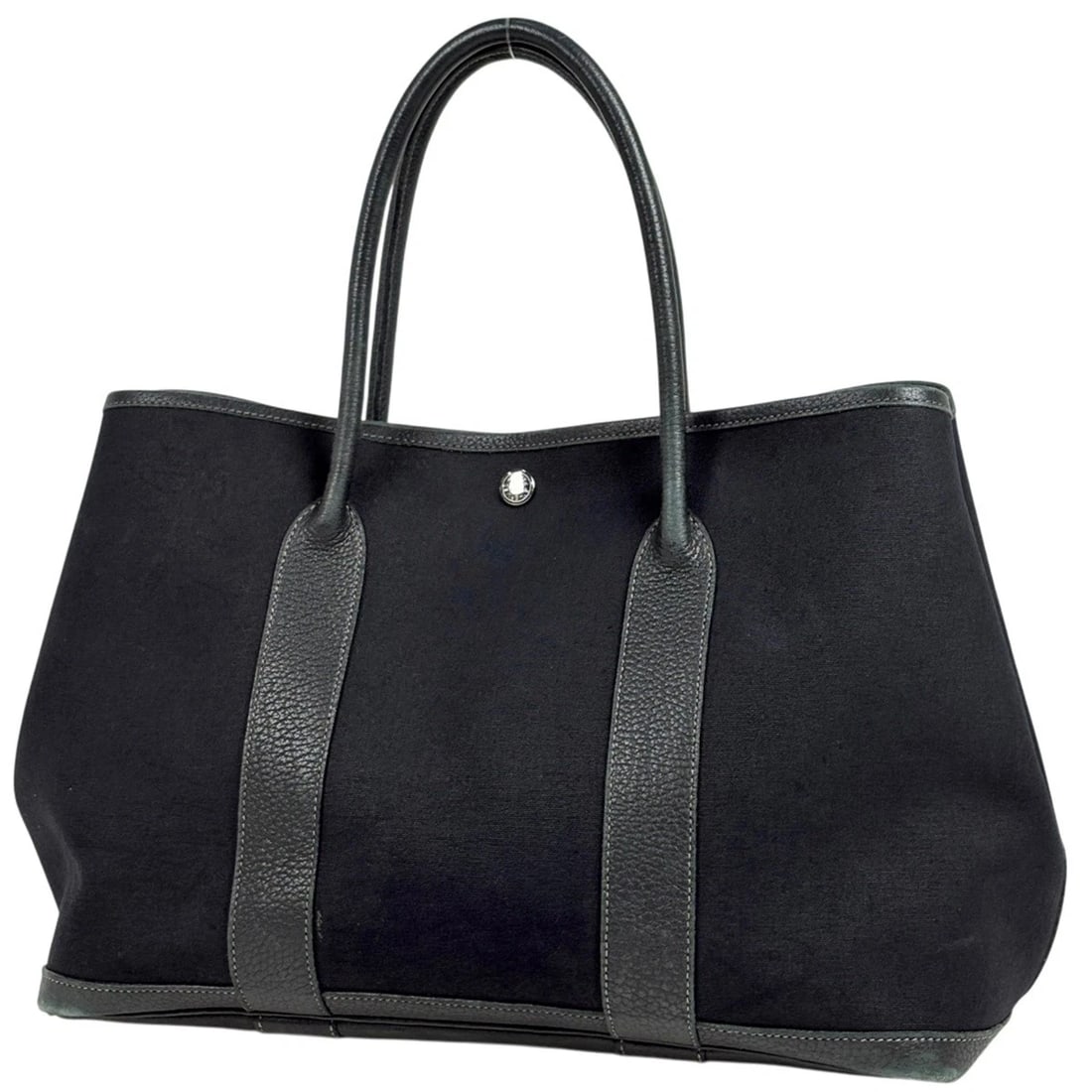 HERMES GARDEN PARTY PM TOTE BAG: Hermes Garden party PM Tote Bag Brand: HERMES Type/Style: Tote Bag Material: Towar Officier Color: Noir Size: Width 36cm(14.2inch) Height 26cm(10.2inch) Depth 17.5cm(6.9inch) Accessories: None
