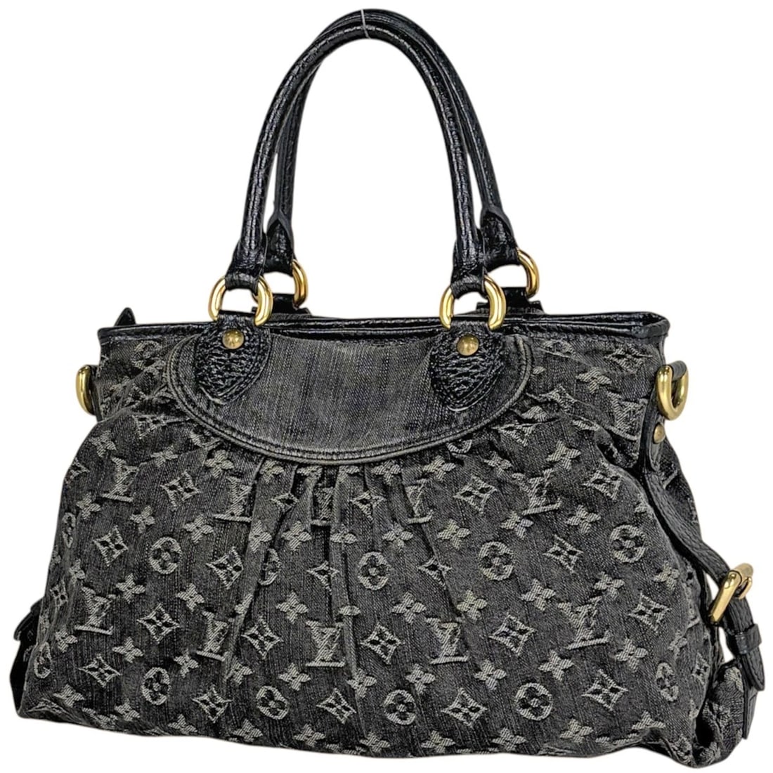 LOUIS VUITTON NEO CANY MM HAND BAG: Louis Vuitton Neo cany MM Hand Bag Brand: Louis Vuitton Type/Style: Hand Bag Material: Monogram denim Color: Noir (Black) Size: Width 39cm(15.4inch) Height 25cm(9.8inch) Depth 14cm(5.5inch) Access