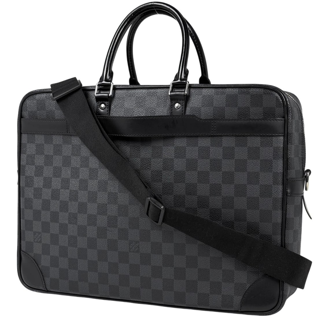 LOUIS VUITTON PORTE DOCUMAN VOYAGAU: Louis Vuitton Porte Documan Voyagau Brand: Louis Vuitton Type/Style: Briefcase Material: Damier Grafitte Color: Noir (Black) Size: Width 41cm(16.1inch) Height 31cm(12.2inch) Depth 11cm(4.3inch) Ac