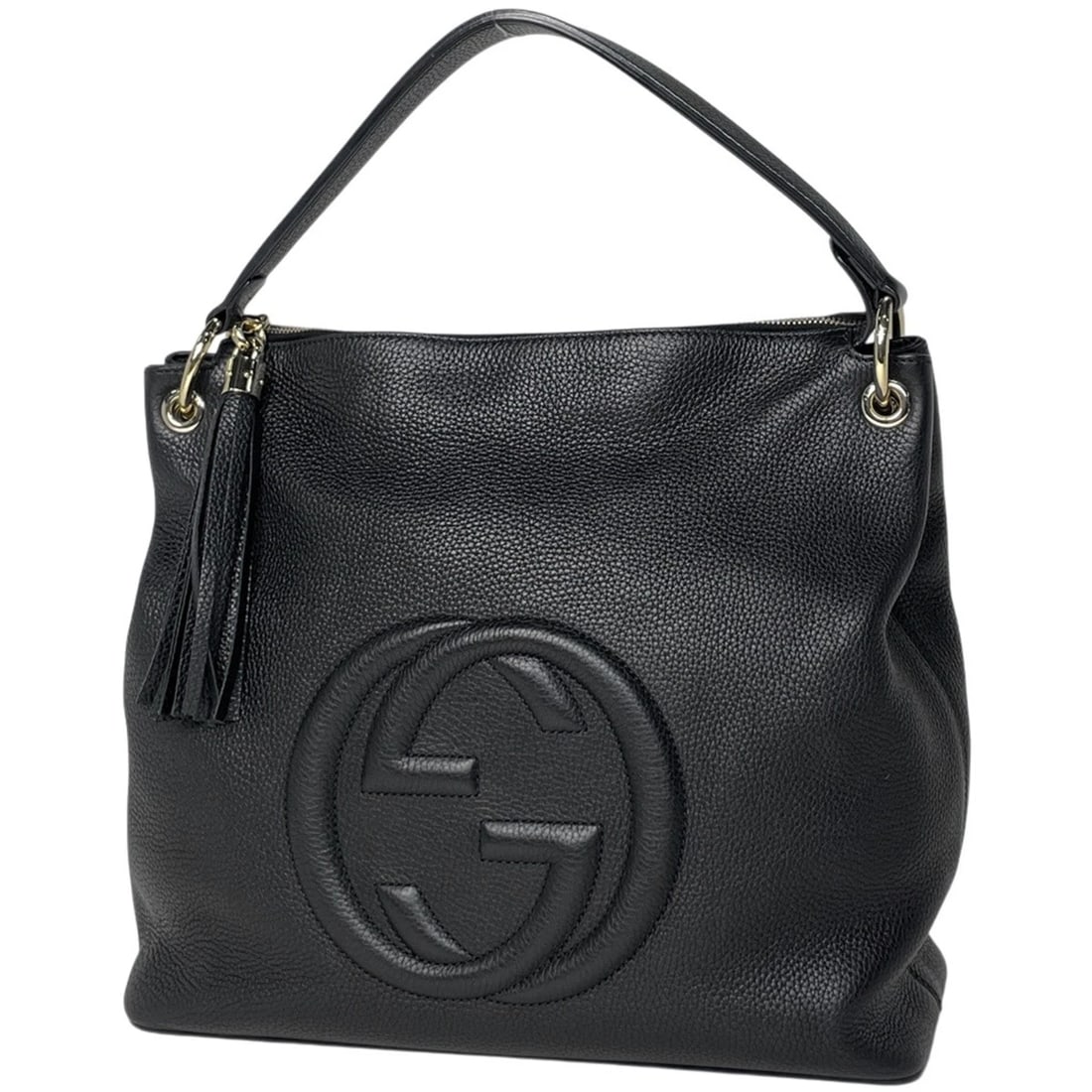 GUCCI SOHO HAND BAG HAND BAG: GUCCI Soho Hand Bag Hand Bag Brand: GUCCI Type/Style: Hand Bag Material: leather Color: Black Size: Width 34cm(13.4inch) Height 32cm(12.6inch) Depth 14cm(5.5inch) Accessories: None Accessories