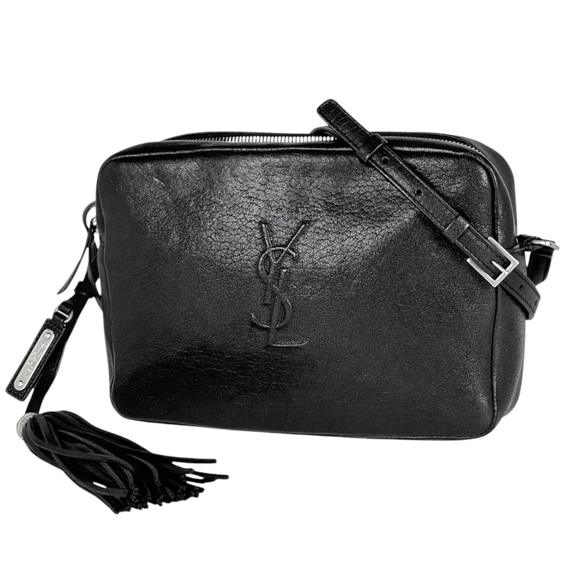 YVES SAINT LAURENT SHOULDER BAG: Yves Saint Laurent Shoulder Bag Brand: YVES SAINT LAURENT Type/Style: Shoulder Bag Material: leather Color: Black Size: Width 22.5cm(8.9inch) Height 16cm(6.3inch) Depth 6cm(2.4inch) Accessories: None