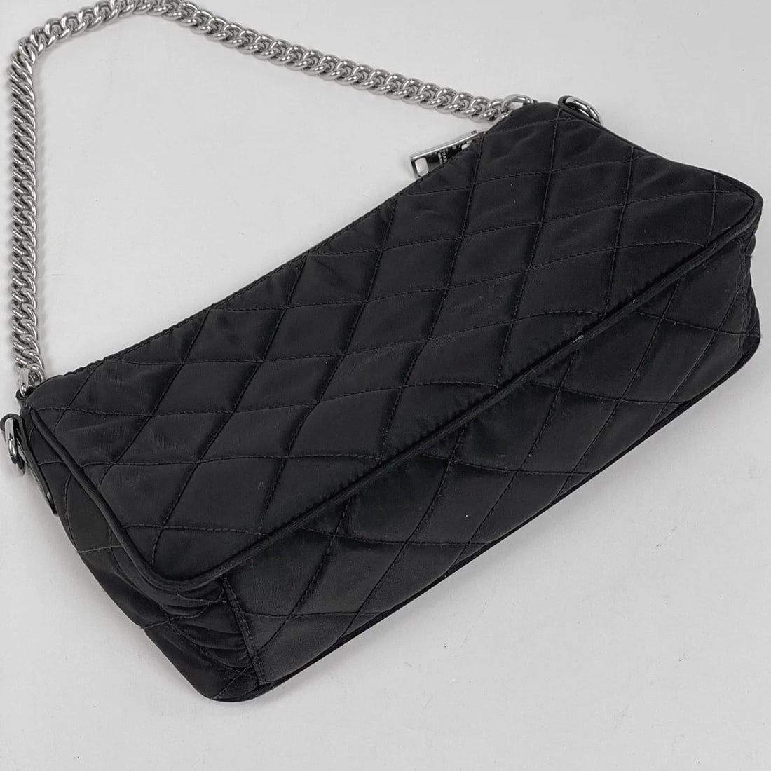 PRADA WITH LOGO CHAIN HAND BAG - 2