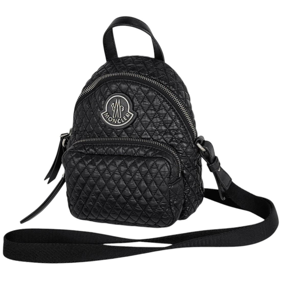 MONCLER LOGO SHOULDER BAG QUILTING SHOULDER BAG: MONCLER Logo Shoulder Bag quilting Shoulder Bag Brand: MONCLER Type/Style: Shoulder Bag Material: Nylon ?leather Color: Black Size: Width 14cm(5.5inch) Height 18cm(Median:7.1inch) Depth