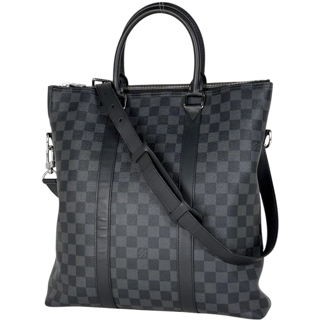 LOUIS VUITTON ANTON TOTE TOTE BAG: Louis Vuitton Anton Tote Tote Bag Brand: Louis Vuitton Type/Style: Tote Bag Material: Damier Grafitte Color: Noir (Black) Size: Width 35cm(13.8inch) Height 37cm(14.6inch) Depth 8cm(3.1inch)