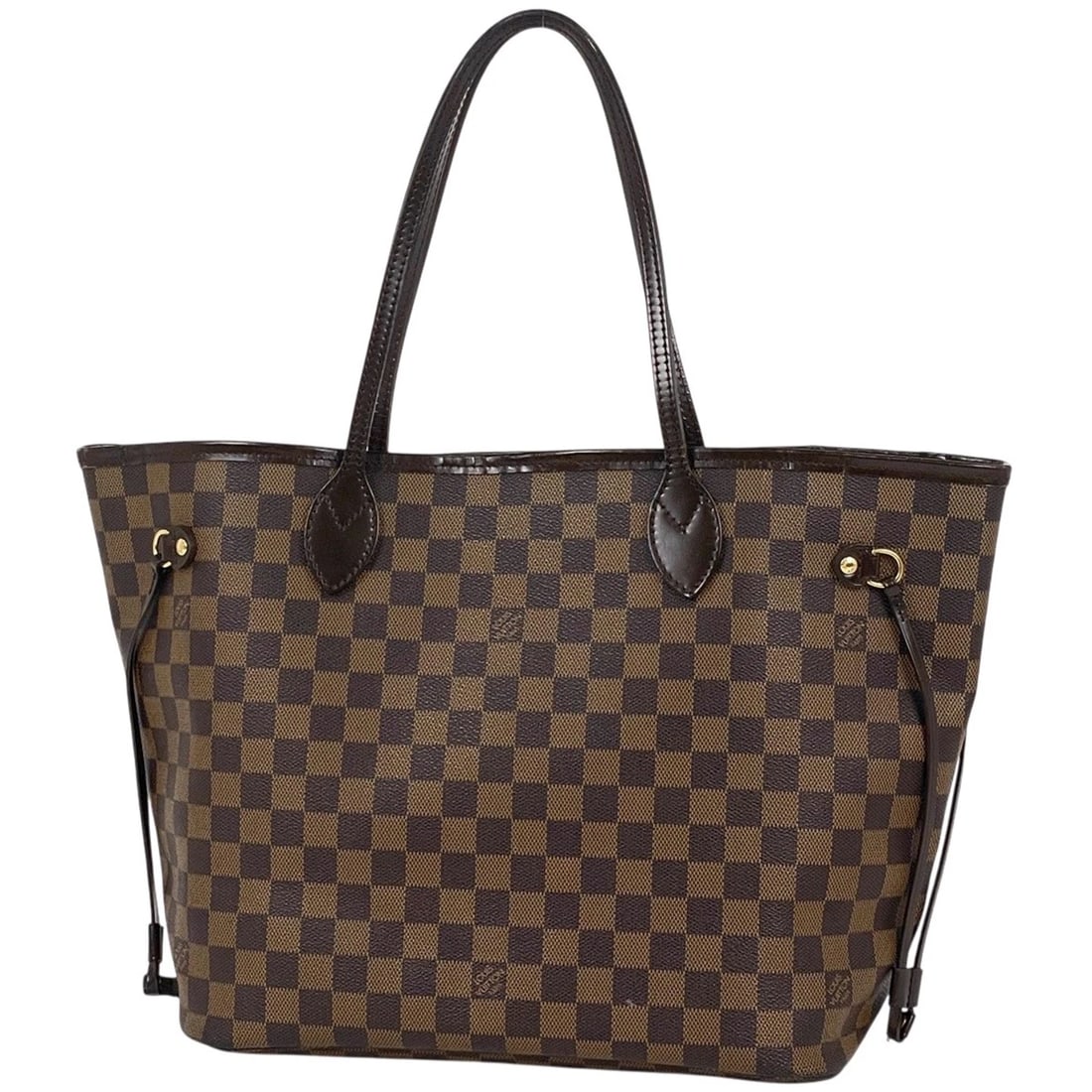 LOUIS VUITTON NEVERFULL MM TOTE BAG: Louis Vuitton Neverfull MM Tote Bag Brand: Louis Vuitton Type/Style: Tote Bag Material: Damier Color: Brown Size: Width 32cm(12.6inch) Height 29cm(11.4inch) Depth 16cm(6.3inch) Accessories: None <