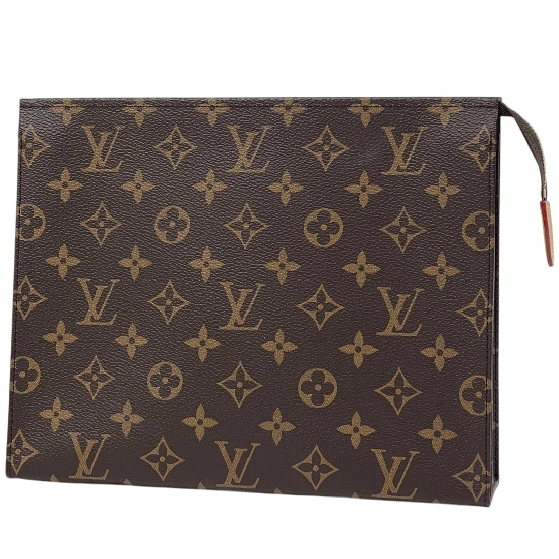 LOUIS VUITTON POSH TOILETTE 26 COSMETICS POUCH CLUTCH BAG: Louis Vuitton Posh Toilette 26 Cosmetics Pouch Clutch Bag Brand: Louis Vuitton Type/Style: Cosmetics Pouch Material: Monogram Color: Brown Size: Width 25cm(9.8inch) Height 20cm(7.9inch) Depth